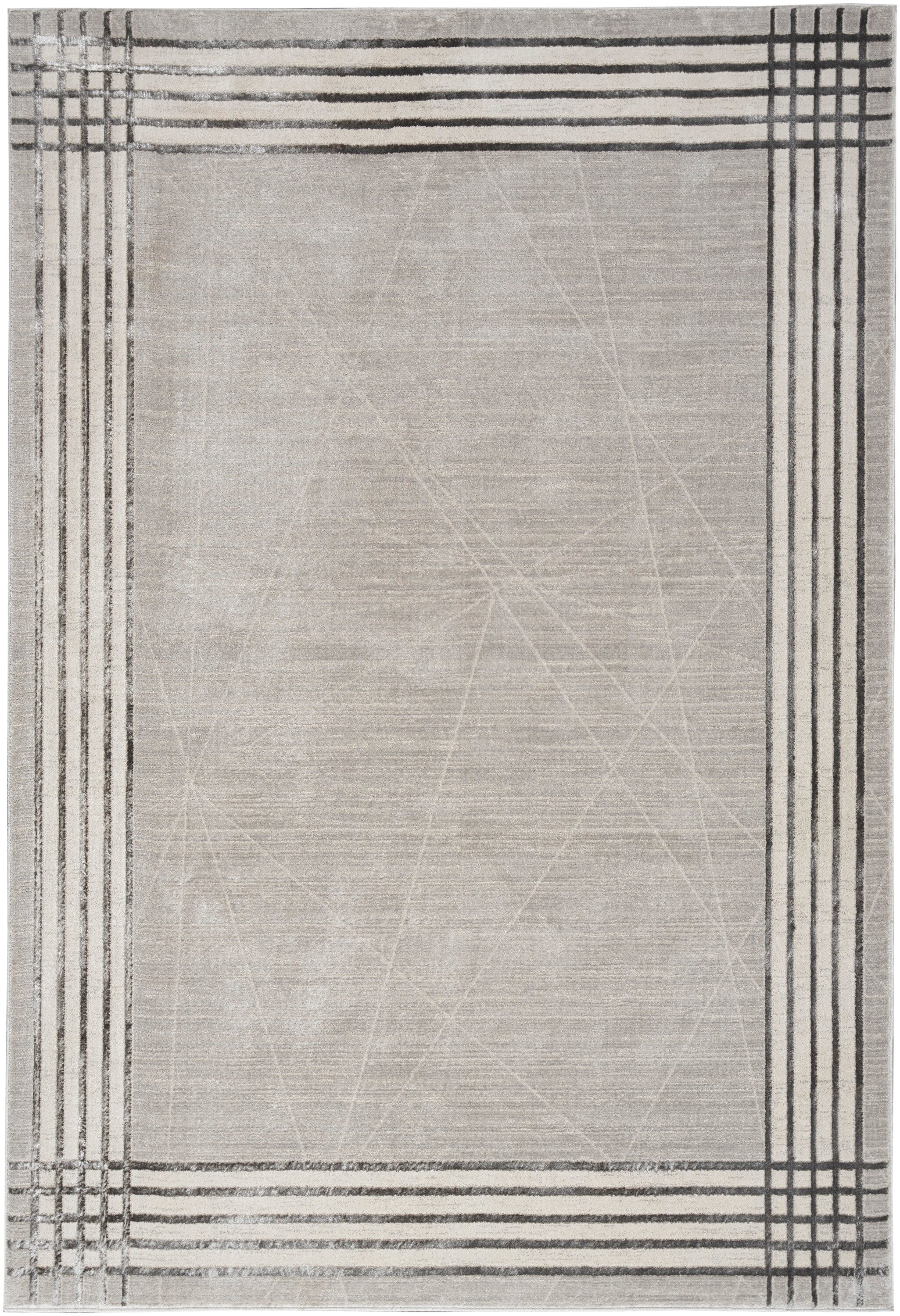 Nourison Desire 3'11" x 5'11" Grey Silver Modern Indoor Rug Rug Nourison