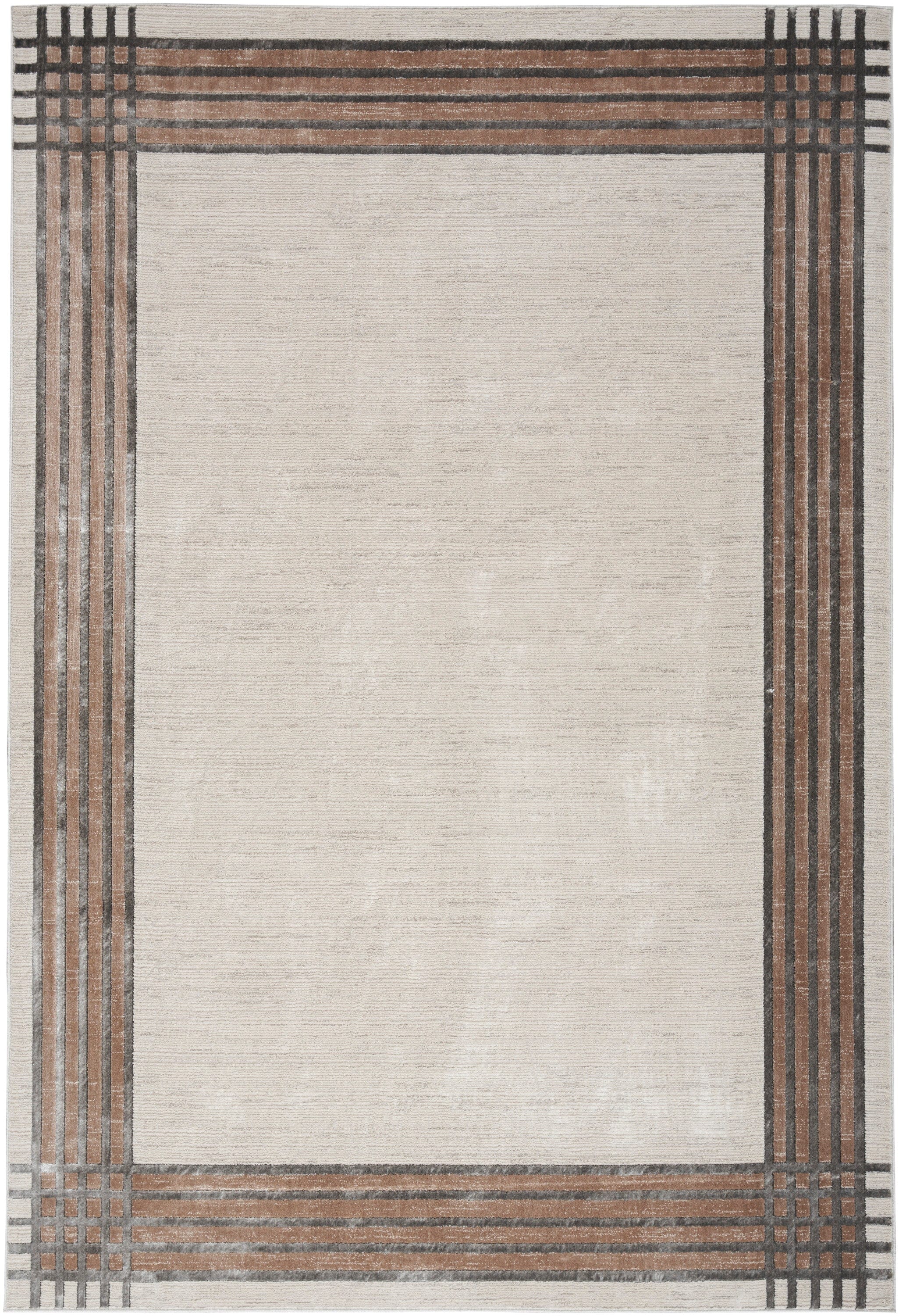 Nourison Desire 3'11" x 5'11" Ivory/Silver Modern Indoor Rug Rug Nourison