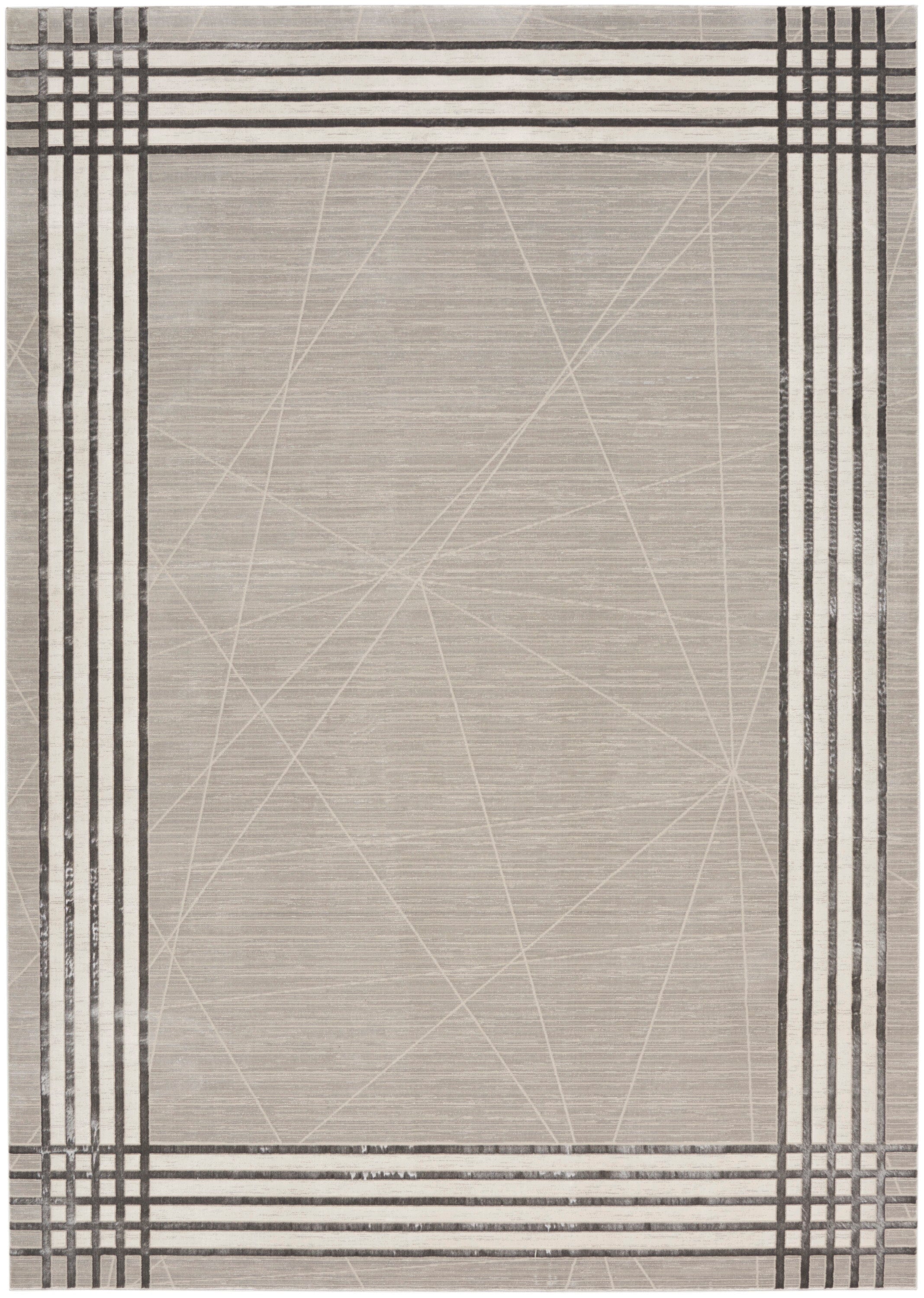 Nourison Desire 7'10" x 9'10" Grey Silver Modern Indoor Rug Rug Nourison