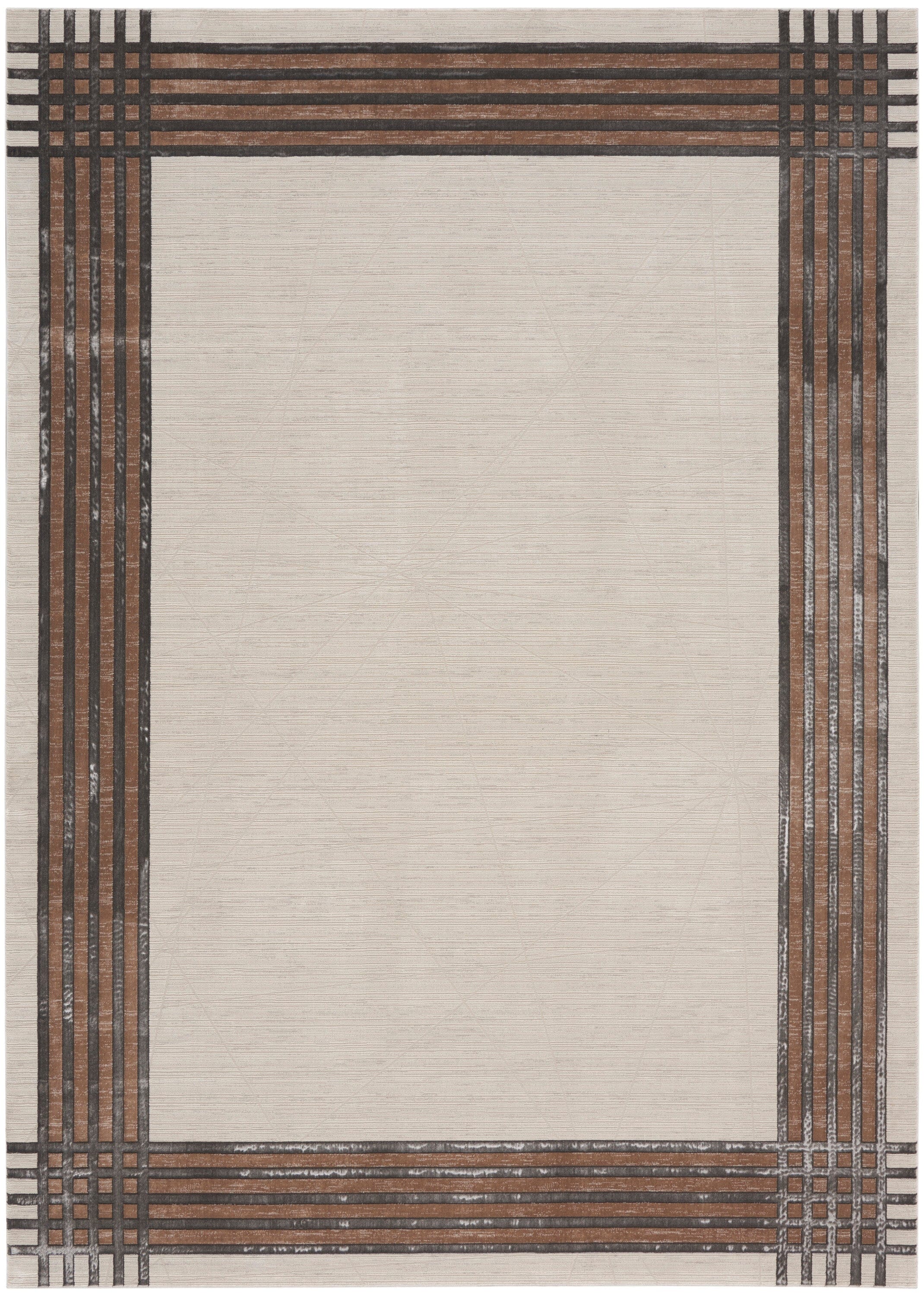 Nourison Desire 7'10" x 9'10" Ivory Silver Modern Indoor Rug Rug Nourison