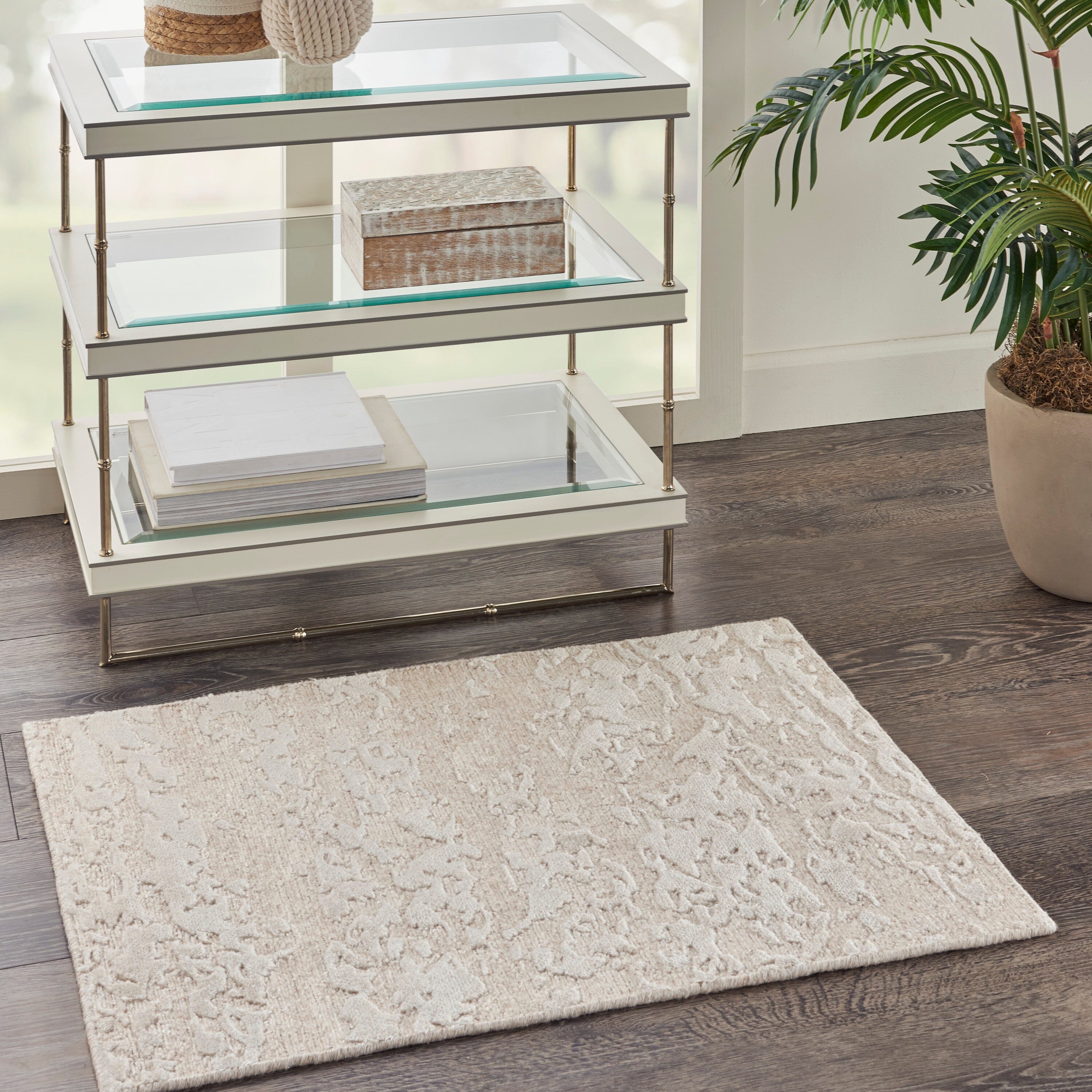 Nourison Divine 2' x 3' Sand Modern Indoor Rug Rug Nourison