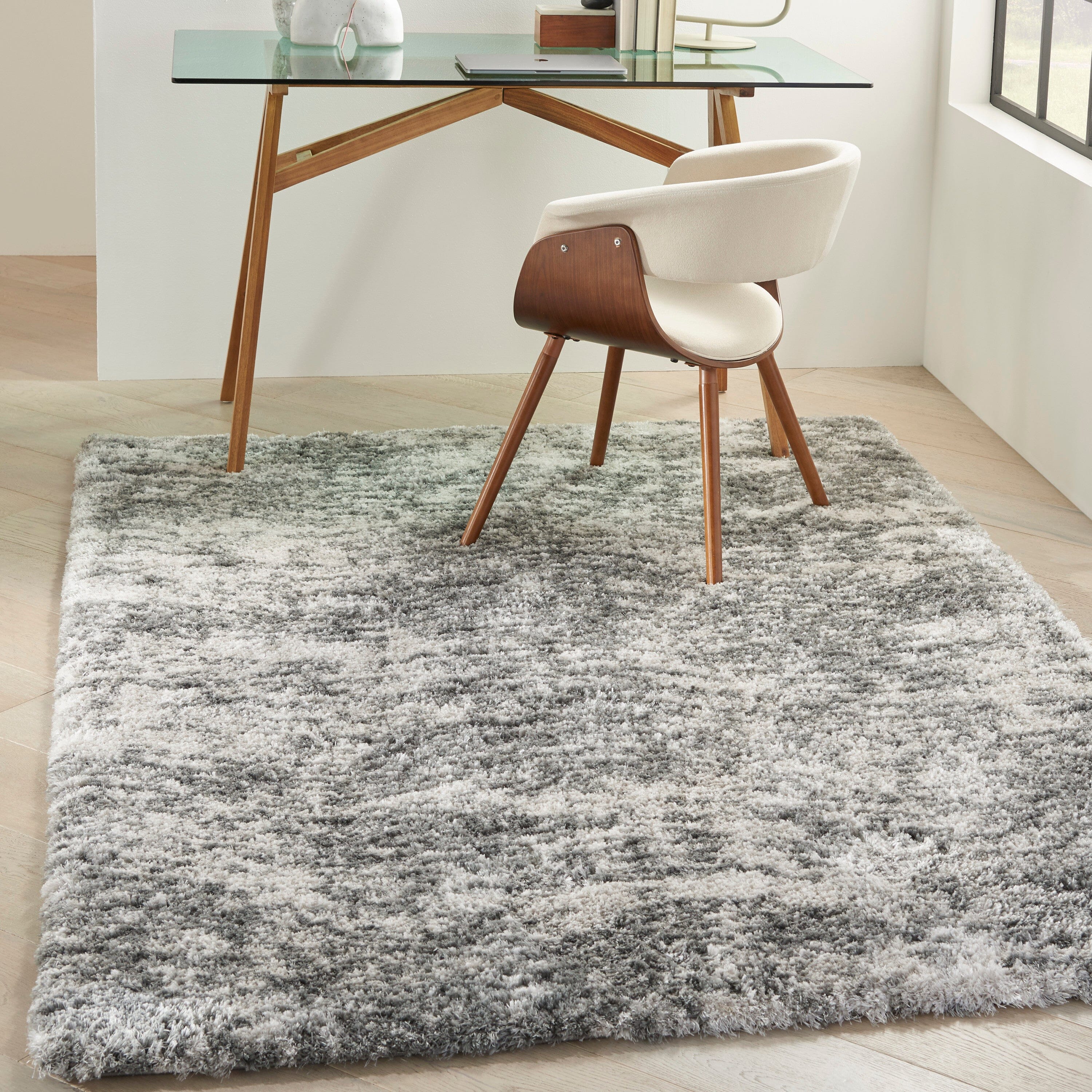 Nourison Dreamy Shag 4' x 6' Charcoal Grey Shag Indoor Rug Rug Nourison