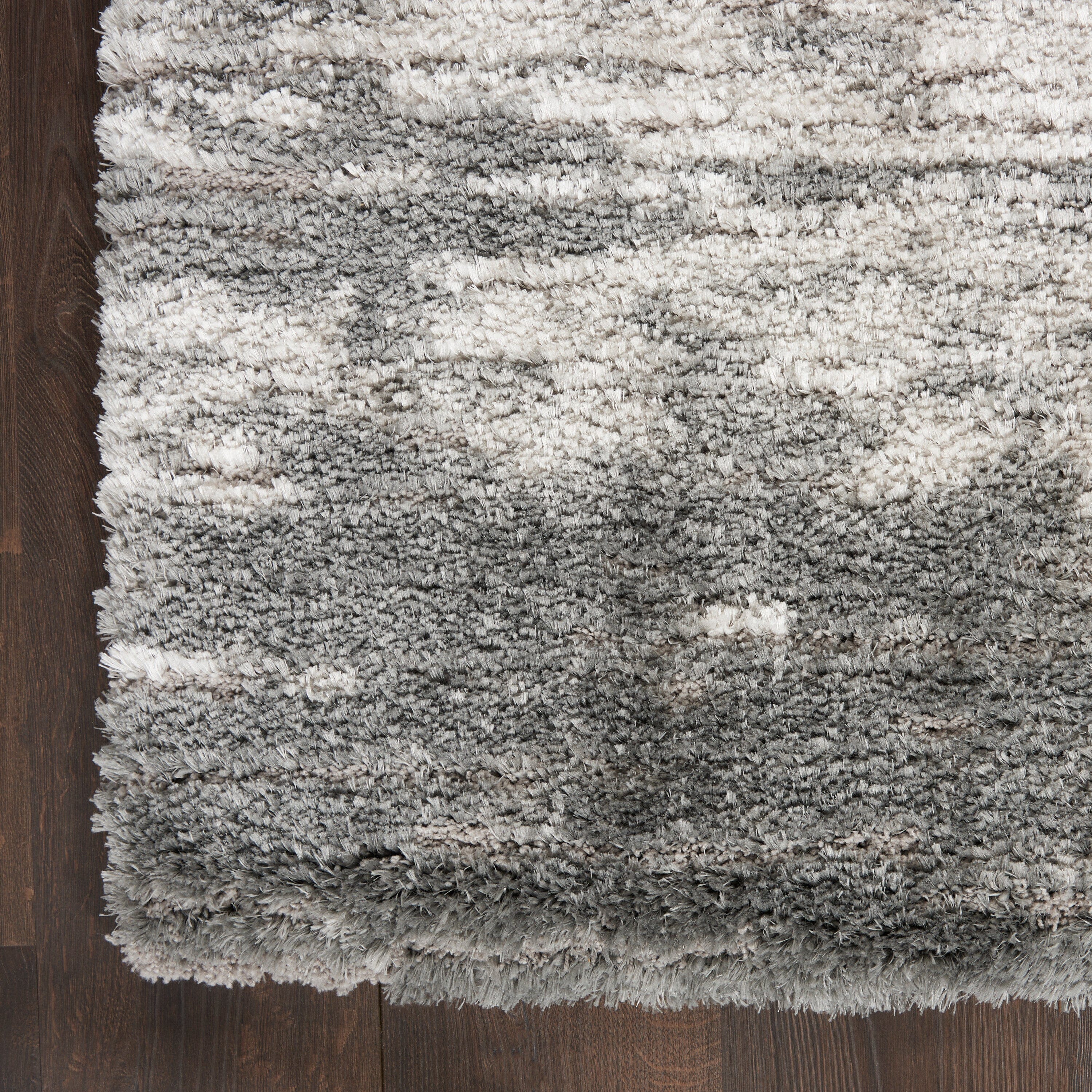 Nourison Dreamy Shag 4' x 6' Charcoal/Ivory Shag Indoor Rug Rug Nourison