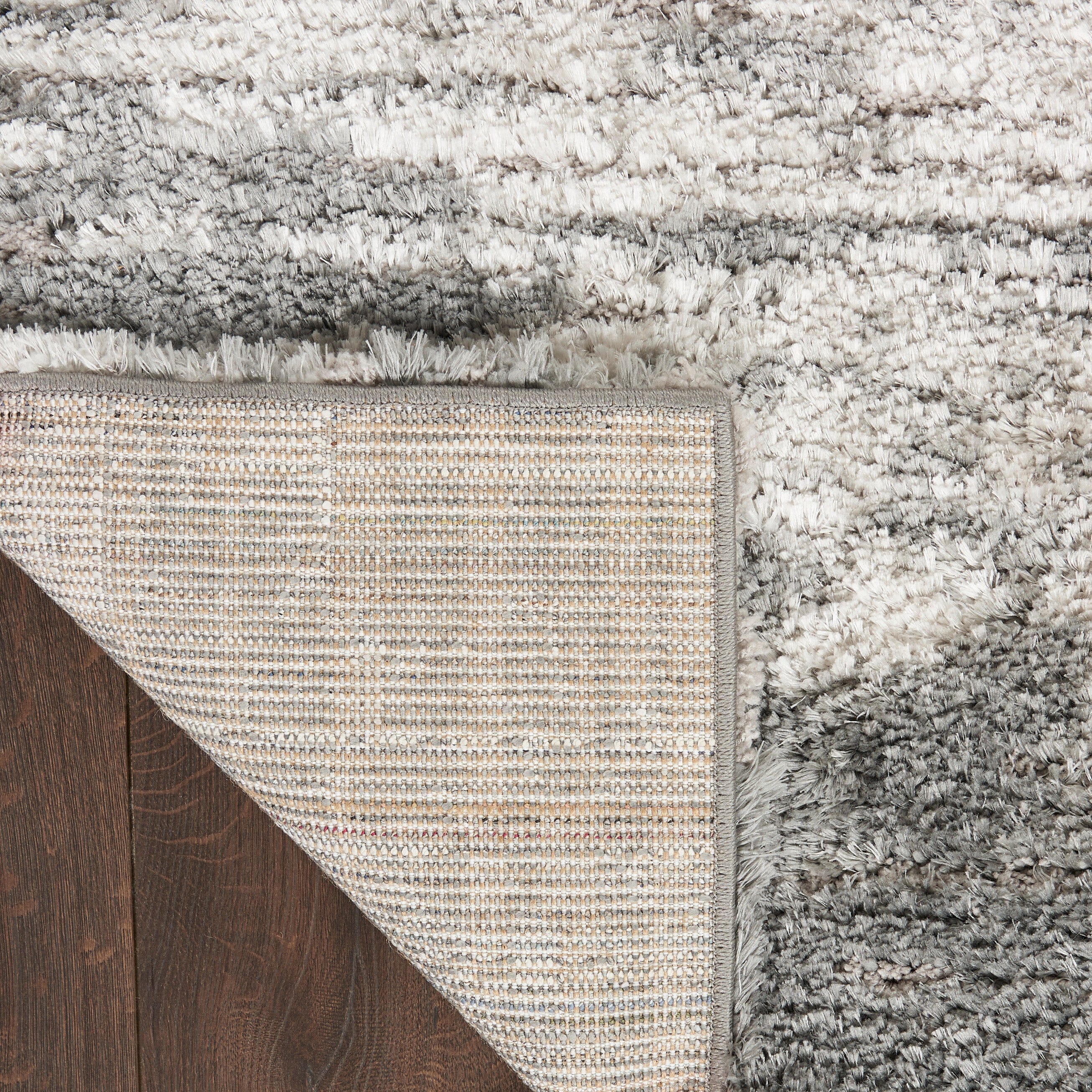 Nourison Dreamy Shag 4' x 6' Charcoal/Ivory Shag Indoor Rug Rug Nourison