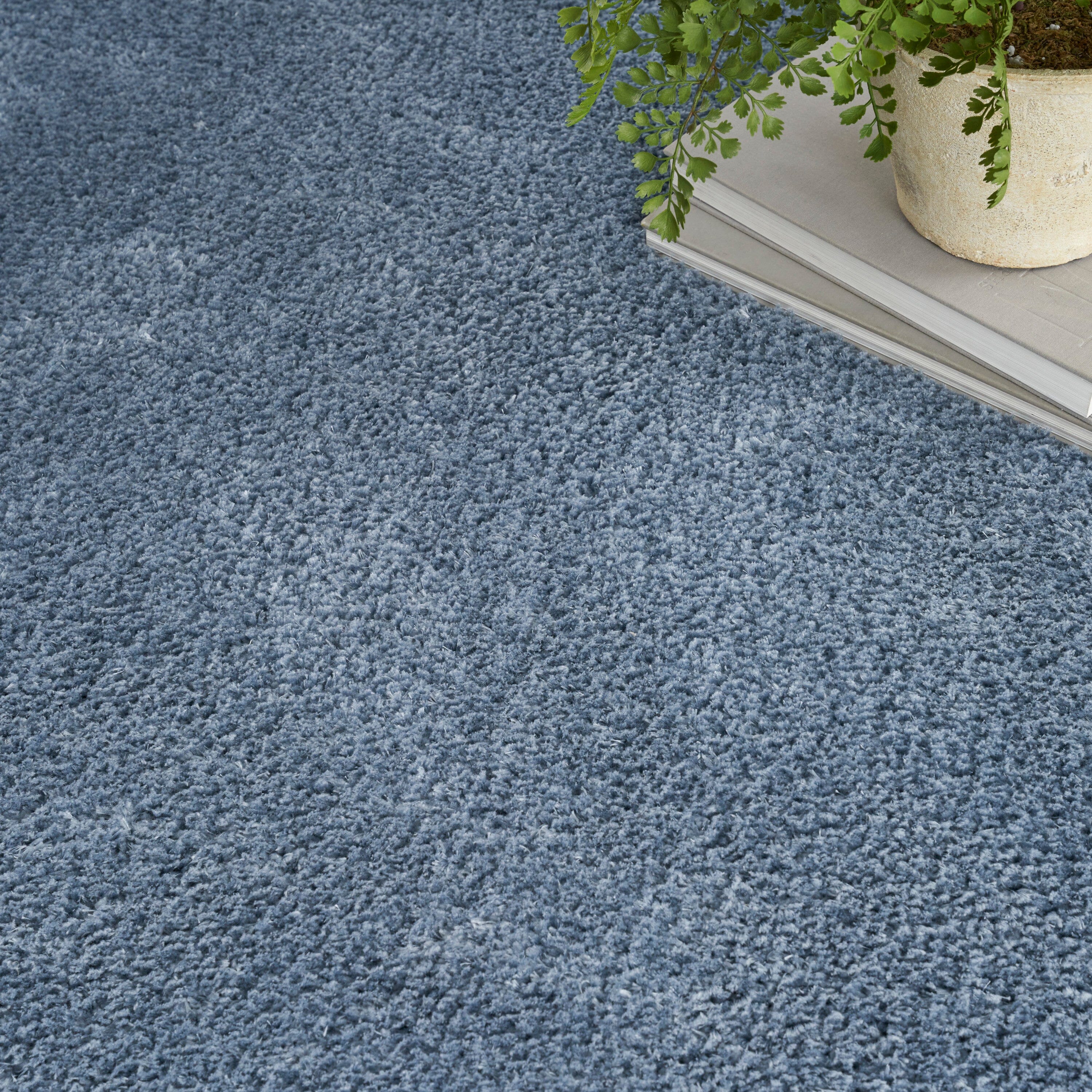 Nourison Dreamy Shag 4' x 6' Light Blue Shag Indoor Rug Rug Nourison