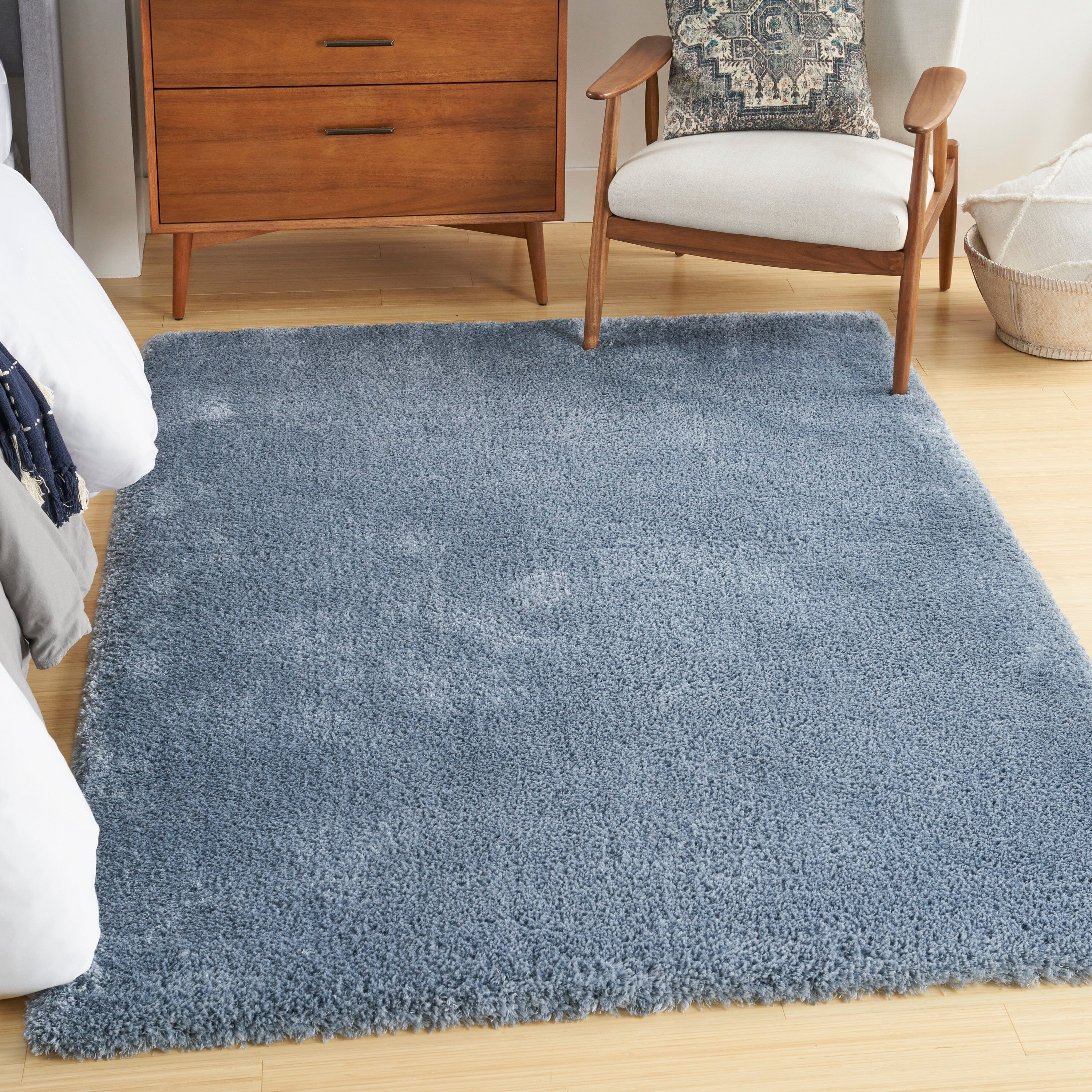 Nourison Dreamy Shag 4' x 6' Light Blue Shag Indoor Rug Rug Nourison