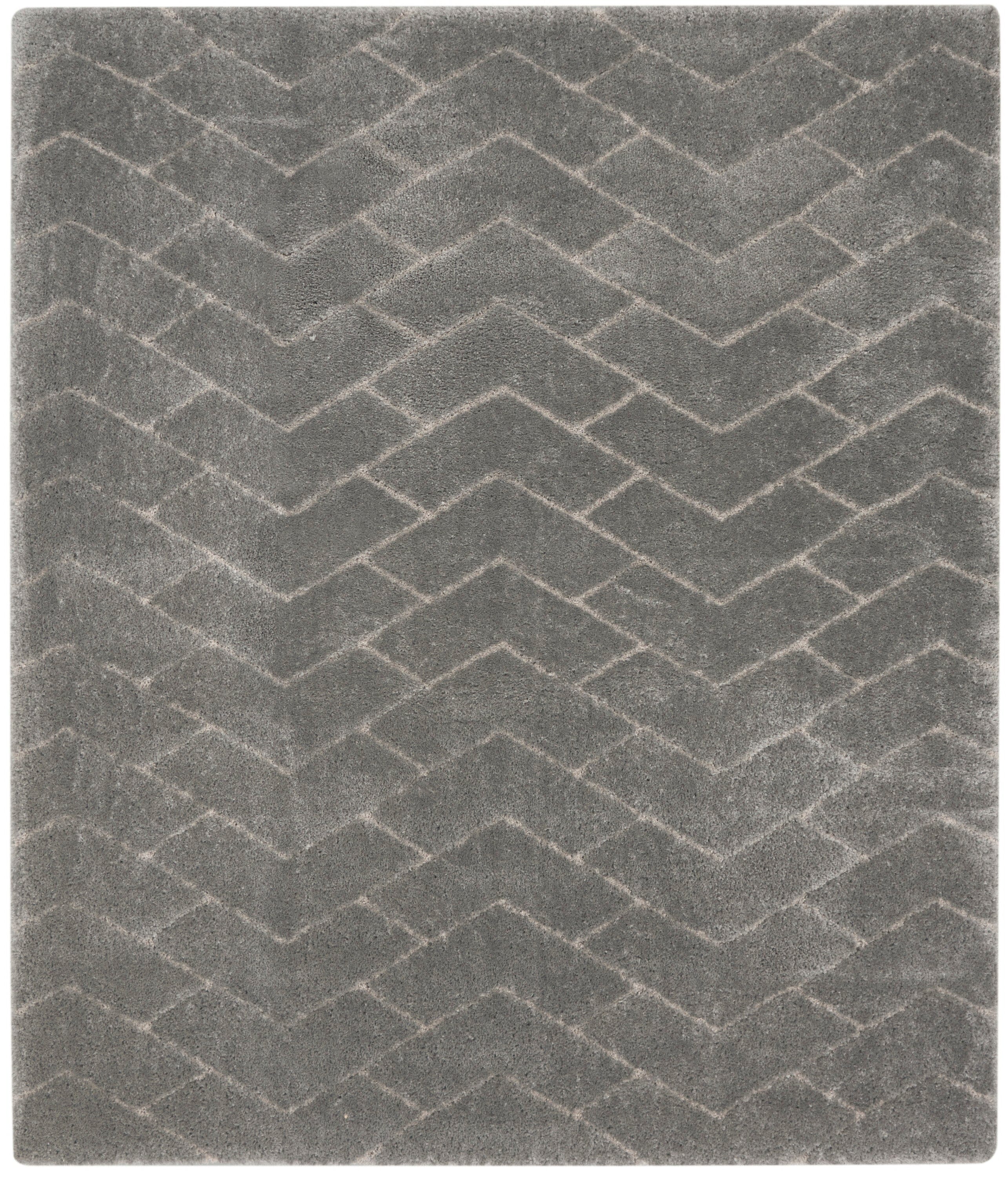 Nourison Dreamy Shag 7'10" x 9'10" Grey Shag Indoor Rug Rug Nourison