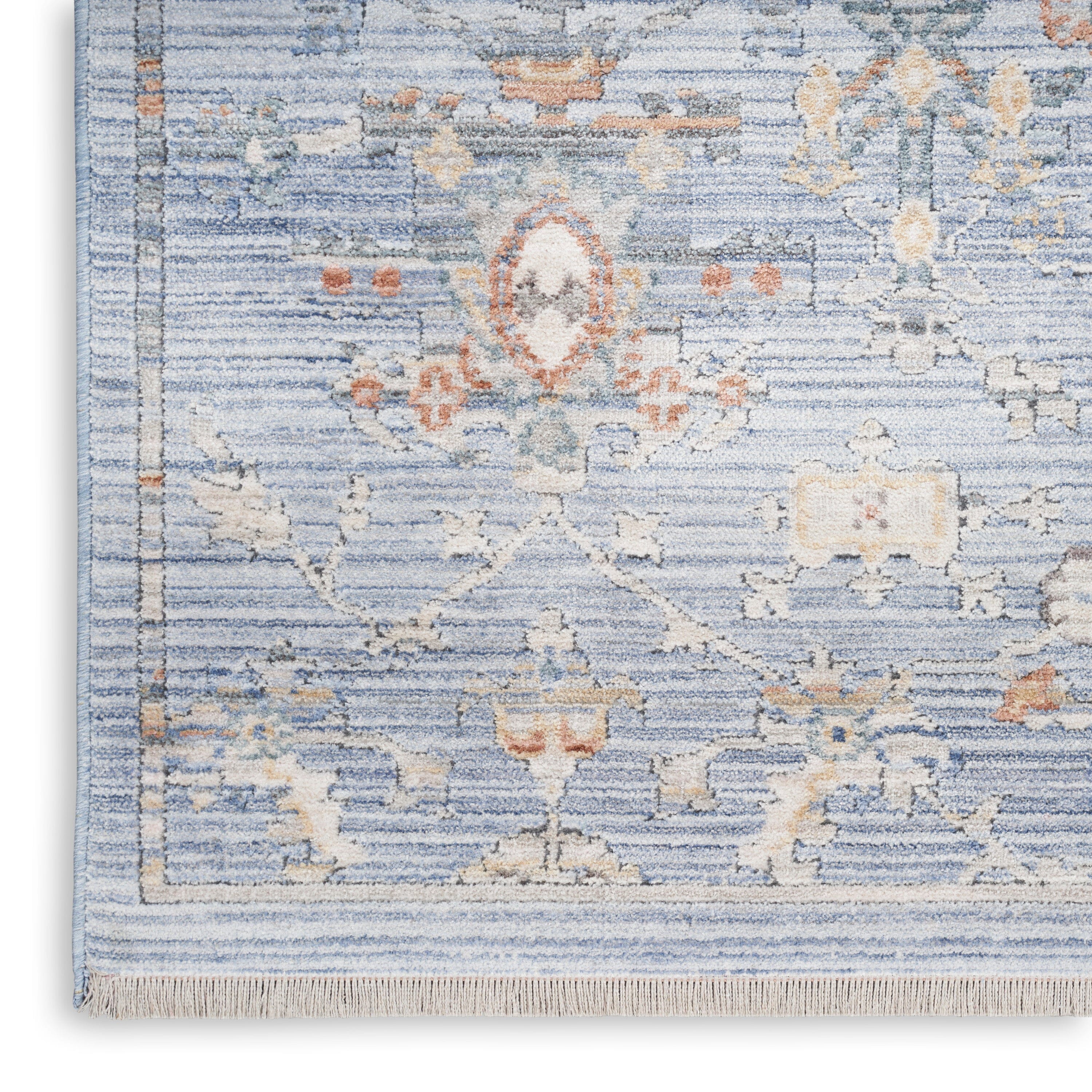 Nourison Elegant Heirlooms 2'2" x 12' Blue Ivory Vintage Indoor Rug Rug Nourison