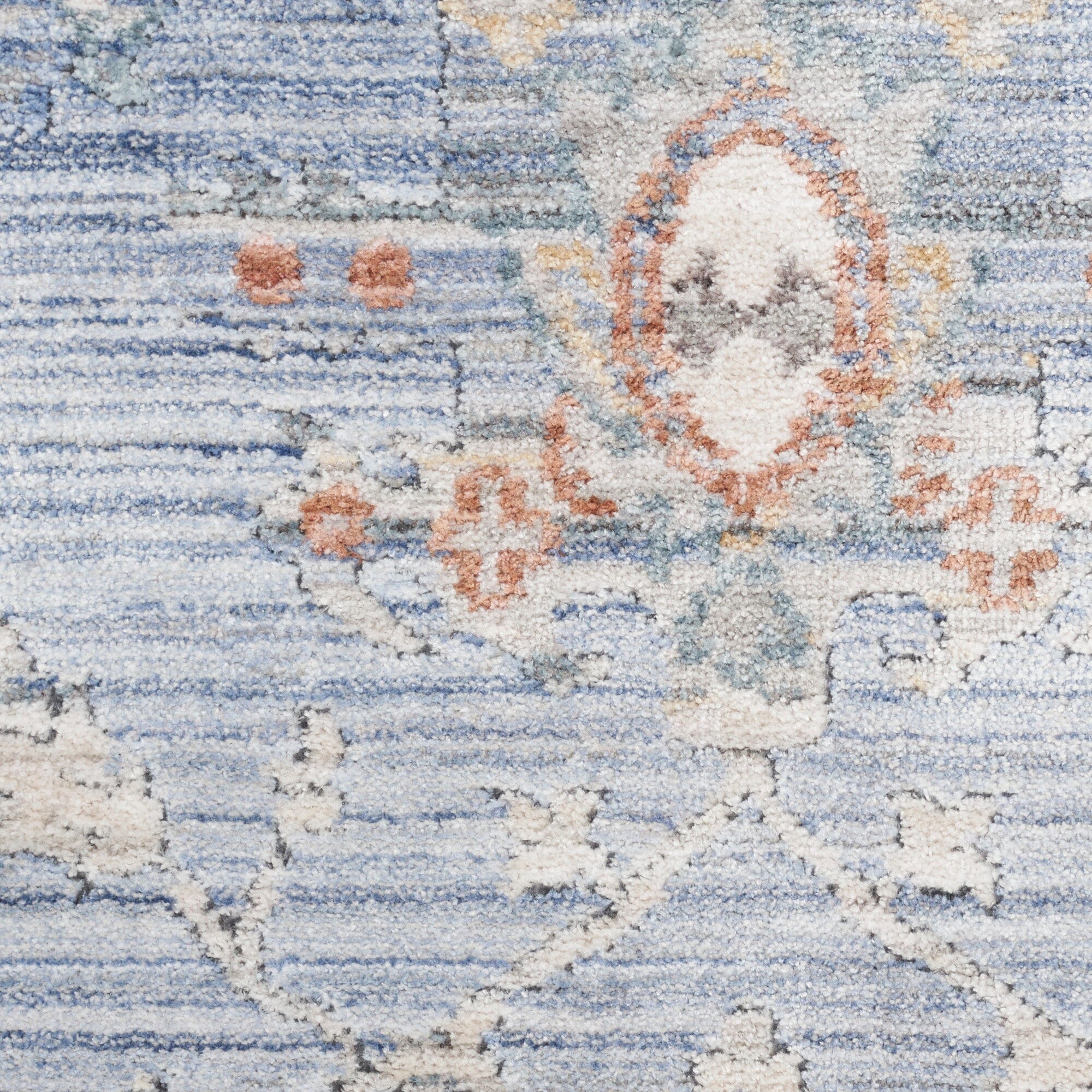 Nourison Elegant Heirlooms 2'2" x 12' Blue Ivory Vintage Indoor Rug Rug Nourison