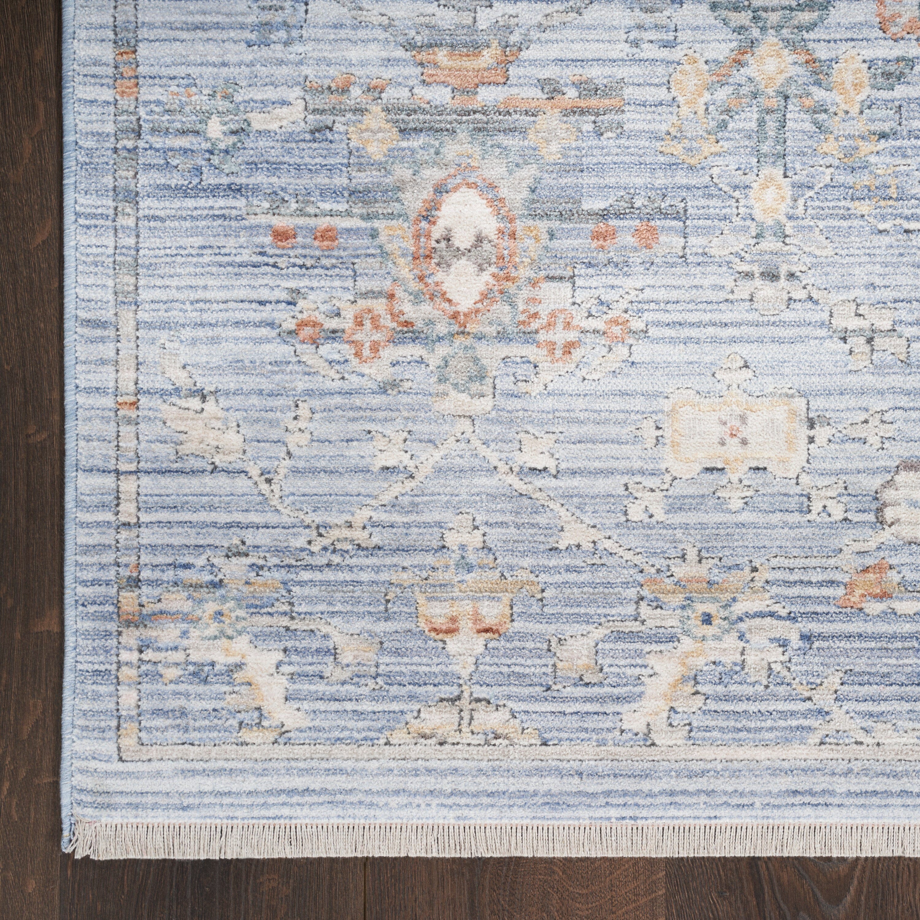Nourison Elegant Heirlooms 2'2" x 12' Blue Ivory Vintage Indoor Rug Rug Nourison