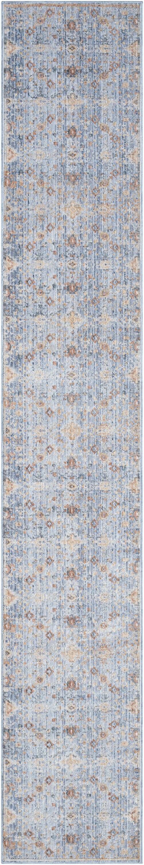 Nourison Elegant Heirlooms 2'2" x 12' Blue Ivory Vintage Indoor Rug Rug Nourison