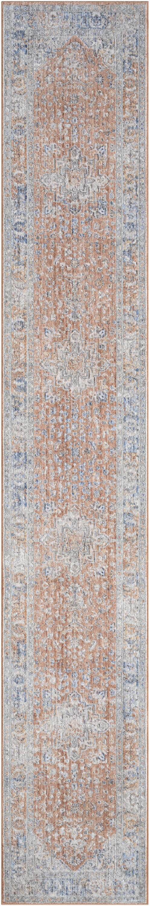Nourison Elegant Heirlooms 2'2" x 12' Blue Multicolor Vintage Indoor Rug Rug Nourison