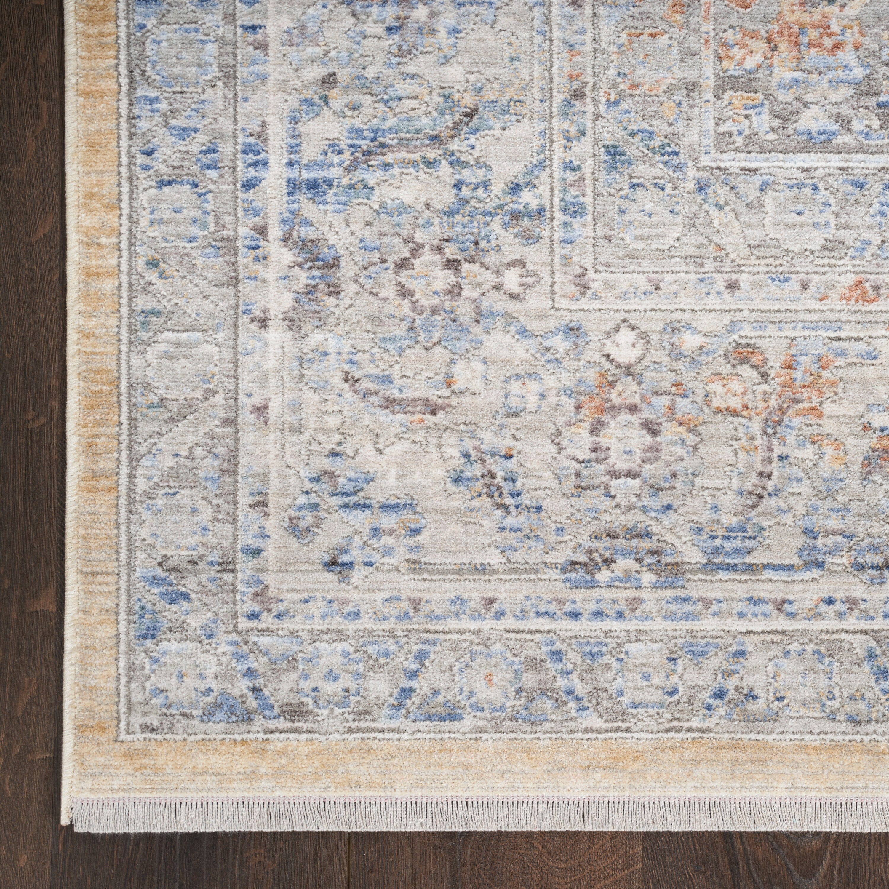 Nourison Elegant Heirlooms 2'2" x 8' Grey Gold Vintage Indoor Rug Rug Nourison