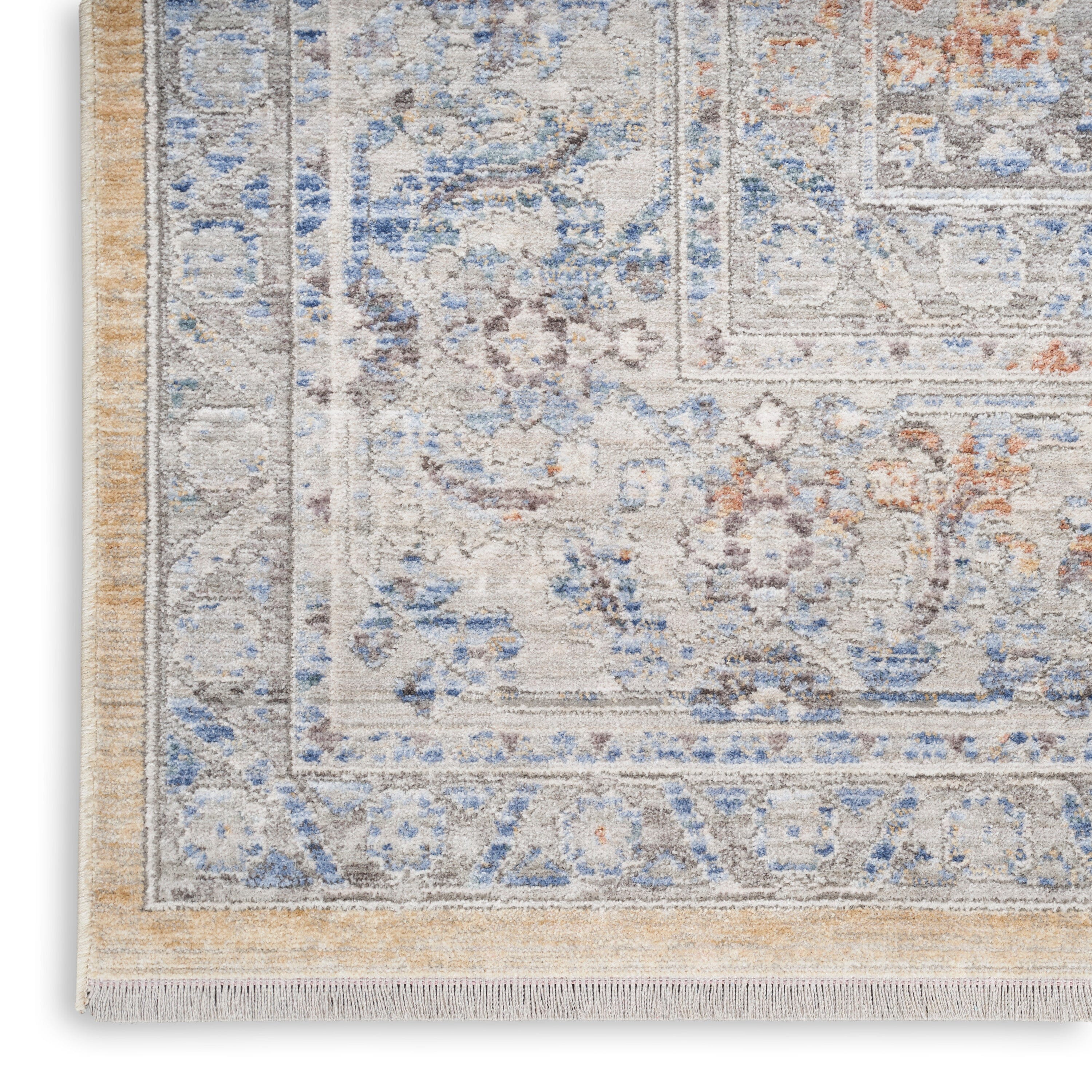 Nourison Elegant Heirlooms 2'2" x 8' Grey Gold Vintage Indoor Rug Rug Nourison