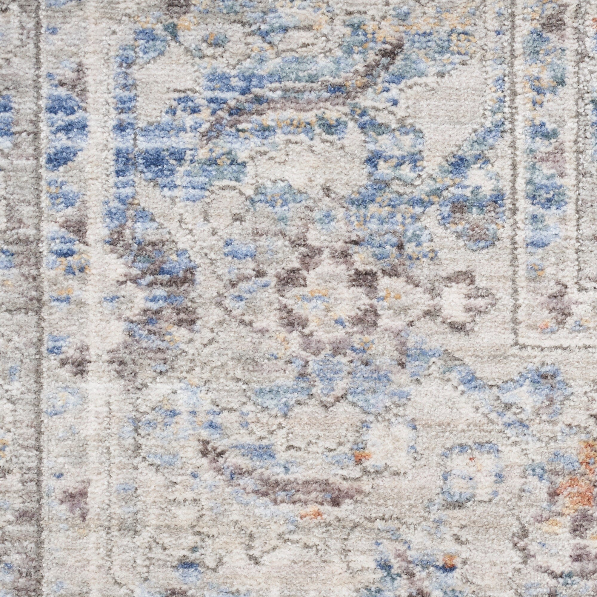 Nourison Elegant Heirlooms 2'2" x 8' Grey Gold Vintage Indoor Rug Rug Nourison