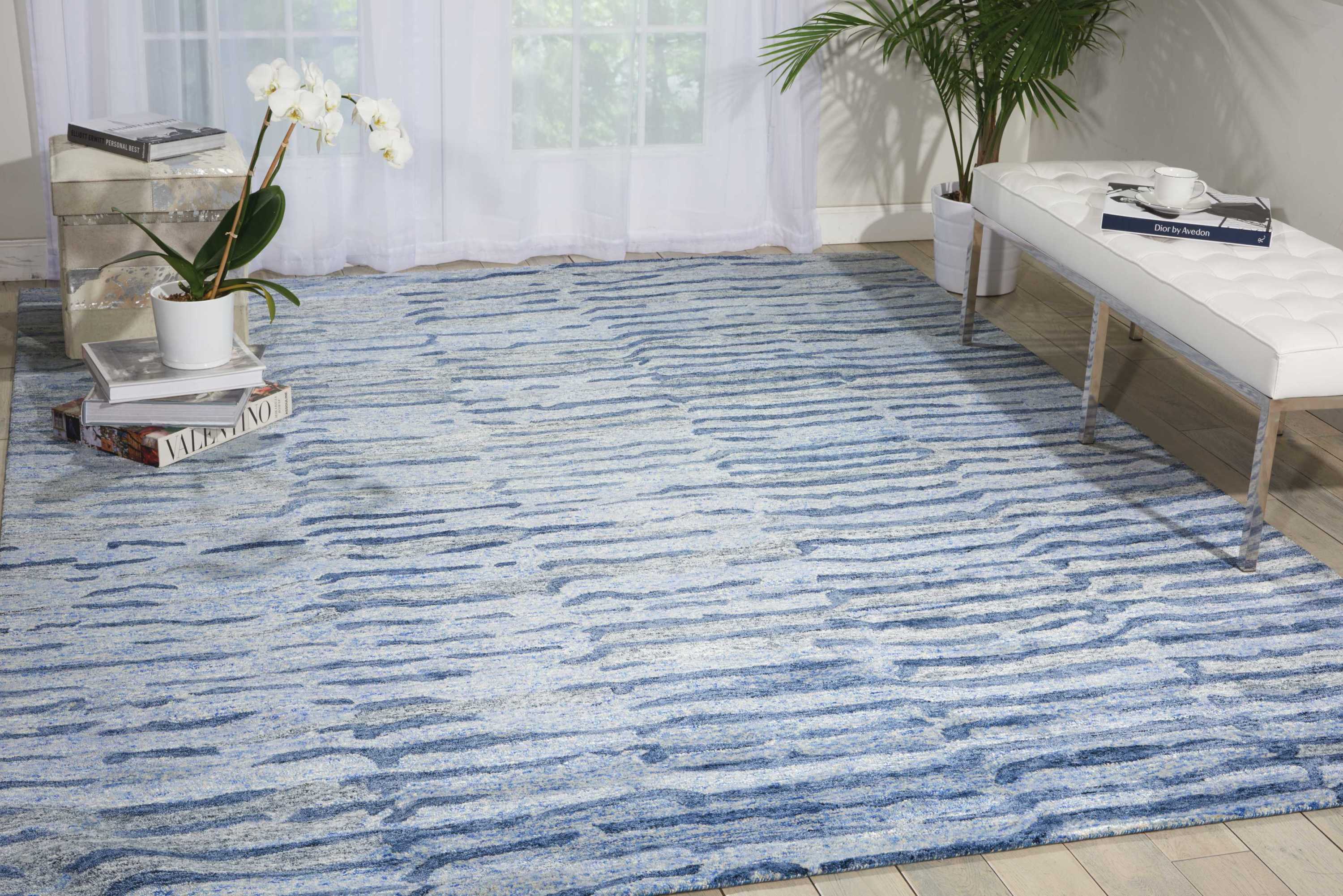 Nourison Gemstone 9'9" x 13'9" Lapis Modern Indoor Rug Rug Nourison