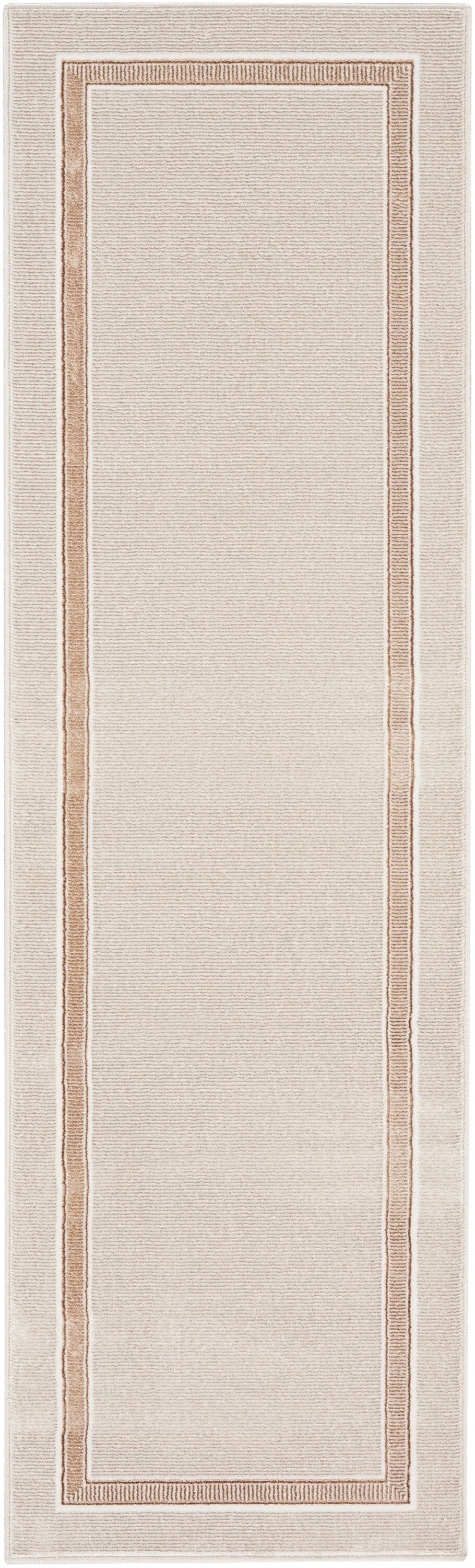 Nourison Glitz 2'3" x 7'6" Ivory Cream Contemporary Indoor Rug Rug Nourison