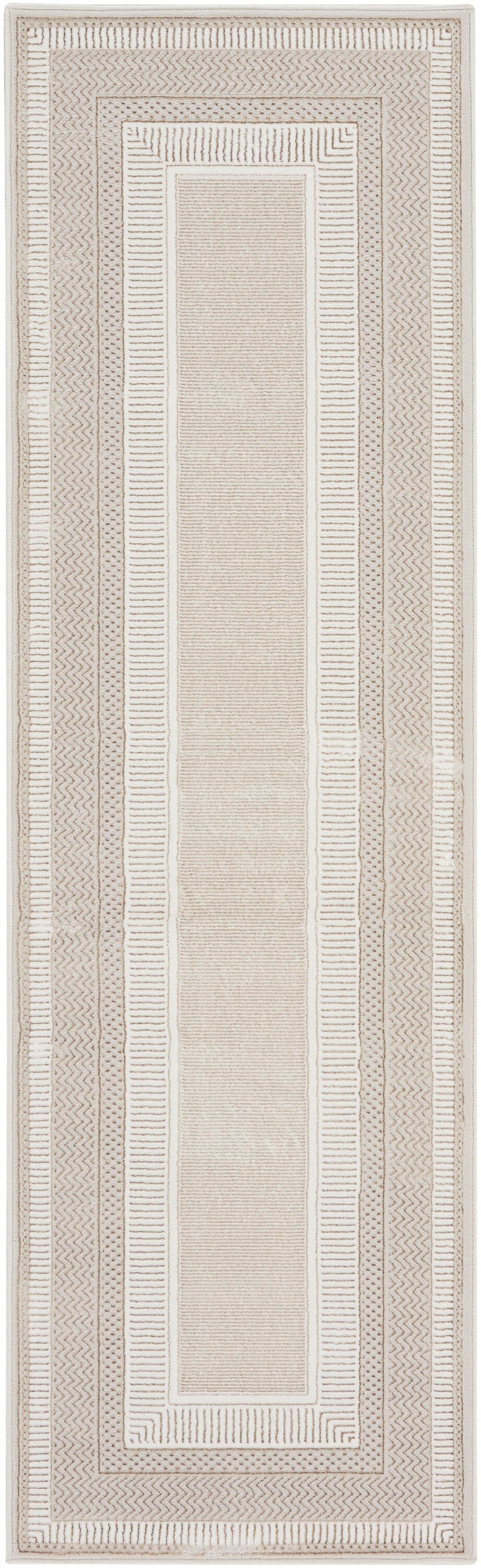 Nourison Glitz 2'3" x 7'6" Ivory Modern Indoor Rug Rug Nourison