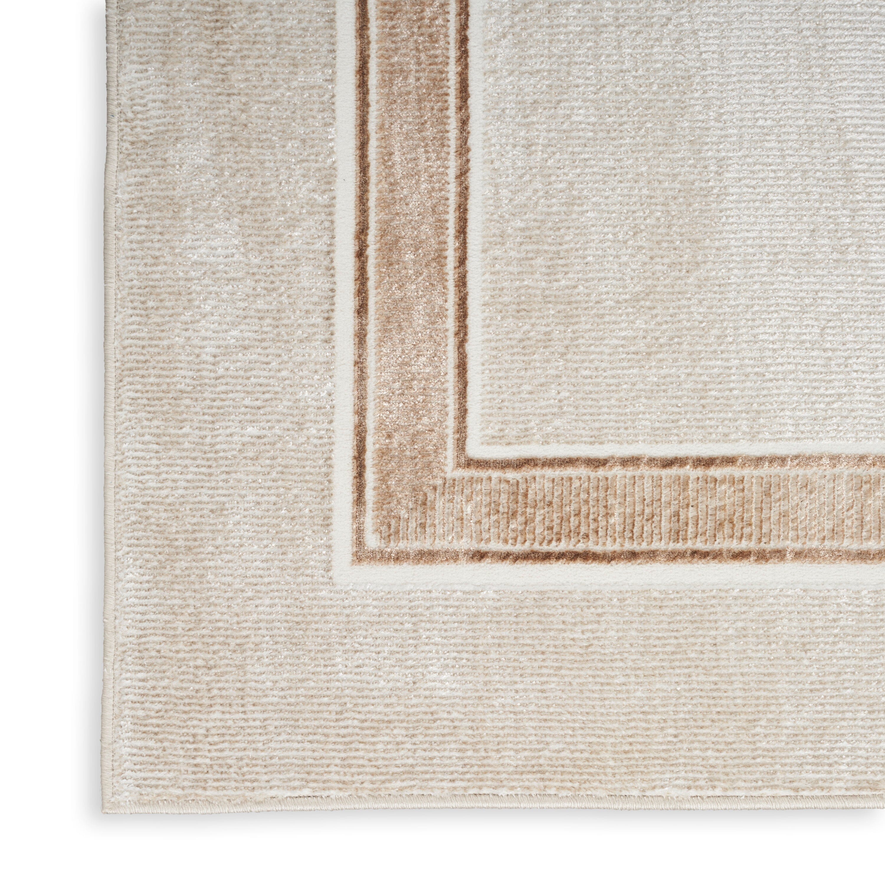 Nourison Glitz 7'10" x 9'10" Ivory Cream Contemporary Indoor Rug Rug Nourison