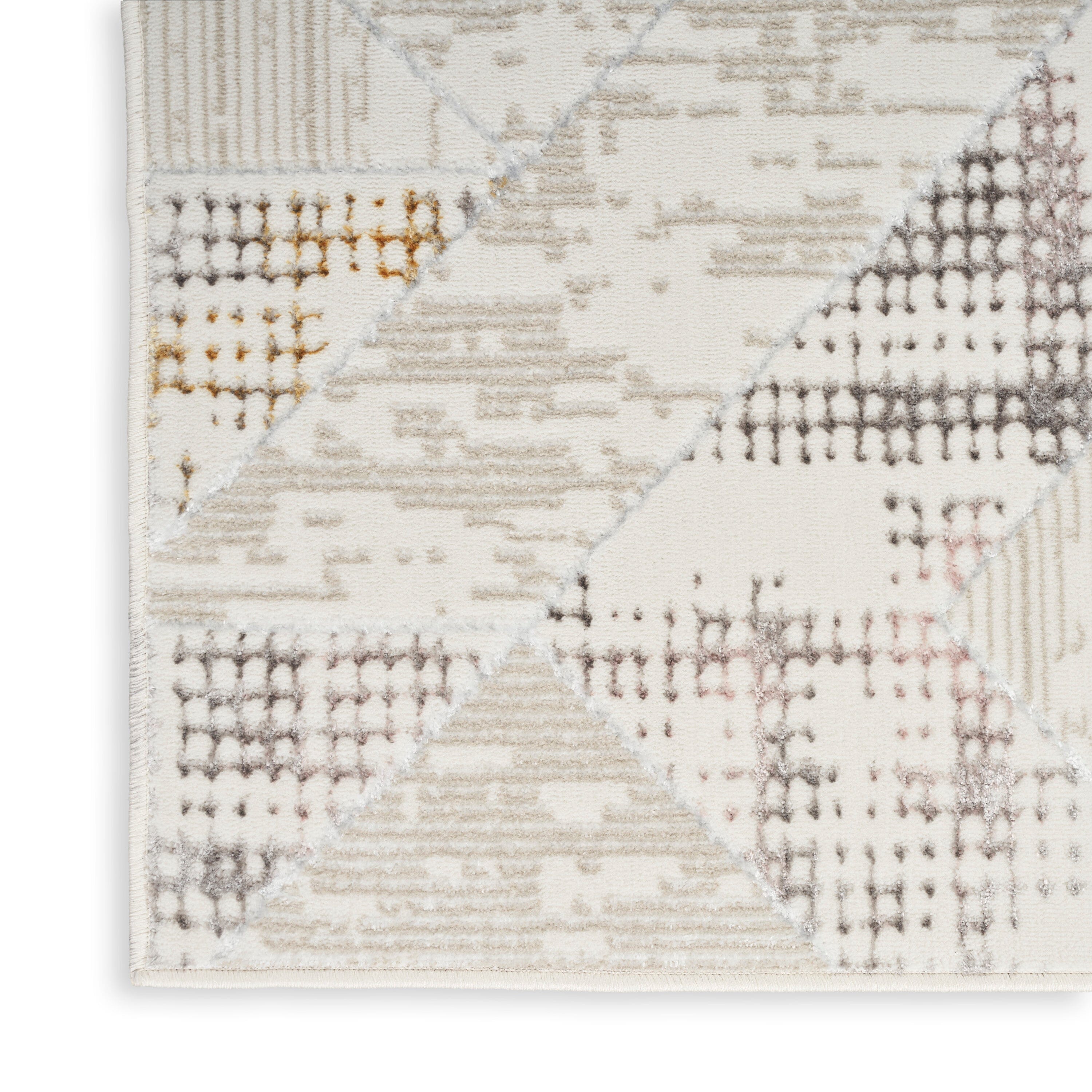 Nourison Glitz 7'10" x 9'10" Ivory/Multi Contemporary Indoor Rug Rug Nourison