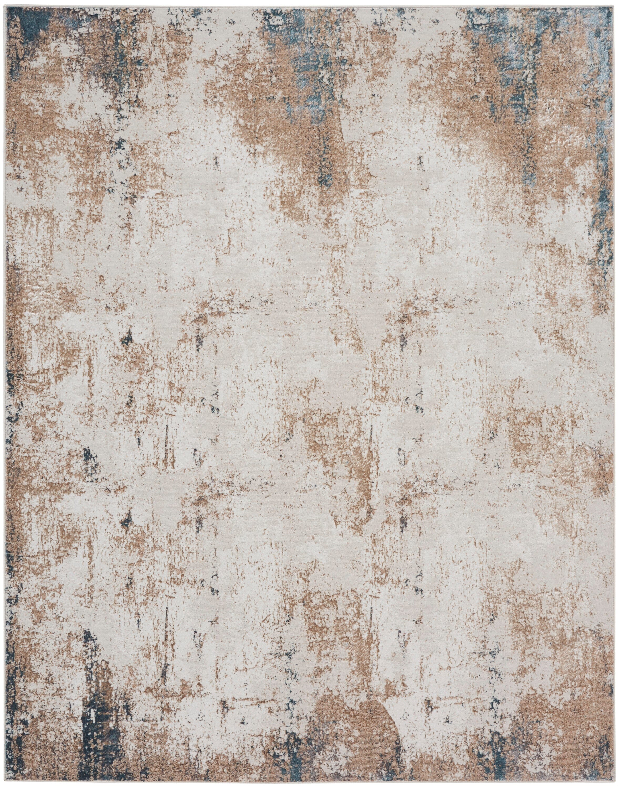 Nourison Glitz 7'10" x 9'10" Taupe/Multi Modern Indoor Rug Rug Nourison