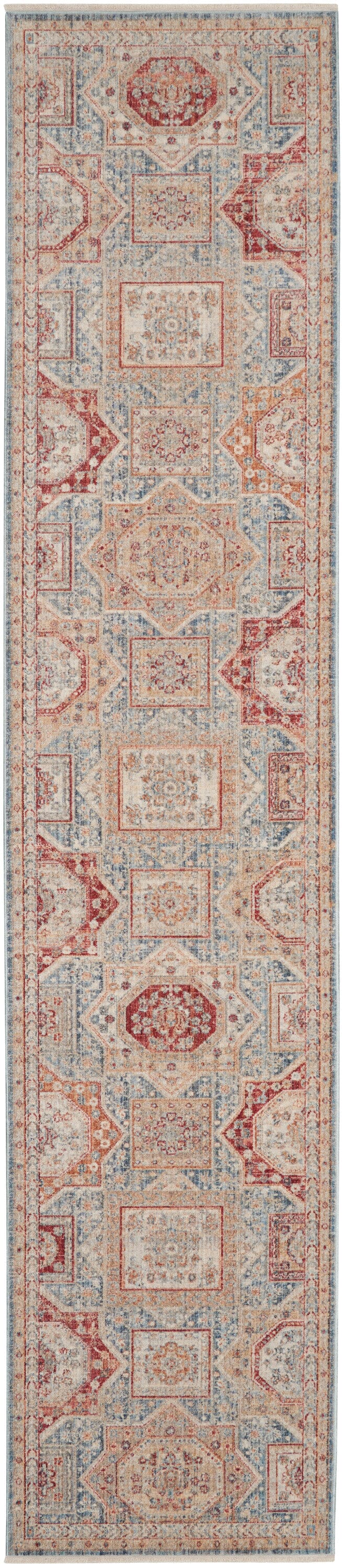 Nourison Homestead 2'7" x 12' Blue/Multicolor Vintage Indoor Rug Rug Nourison