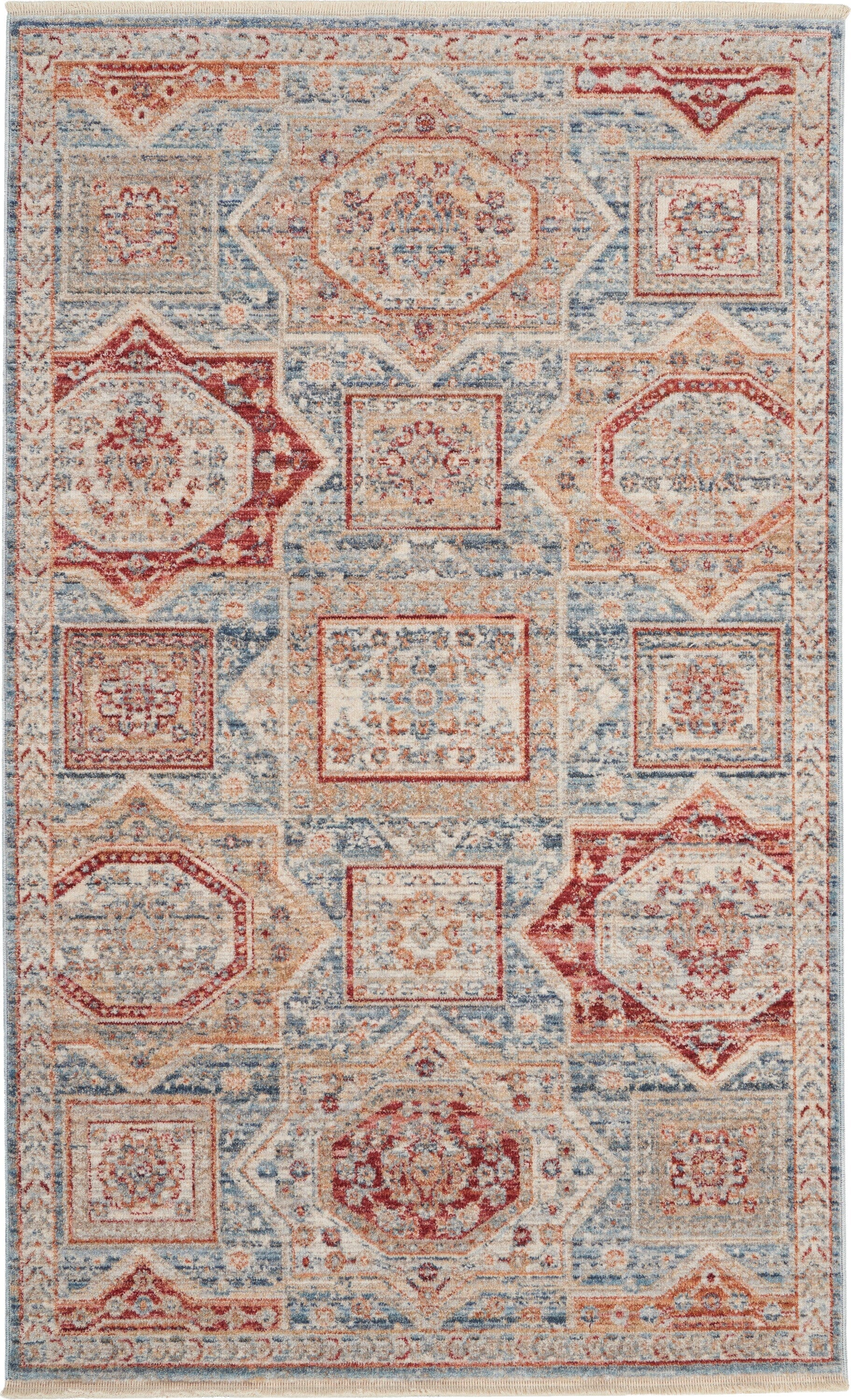 Nourison Homestead 3' x 5' Blue/Multicolor Vintage Indoor Rug Rug Nourison