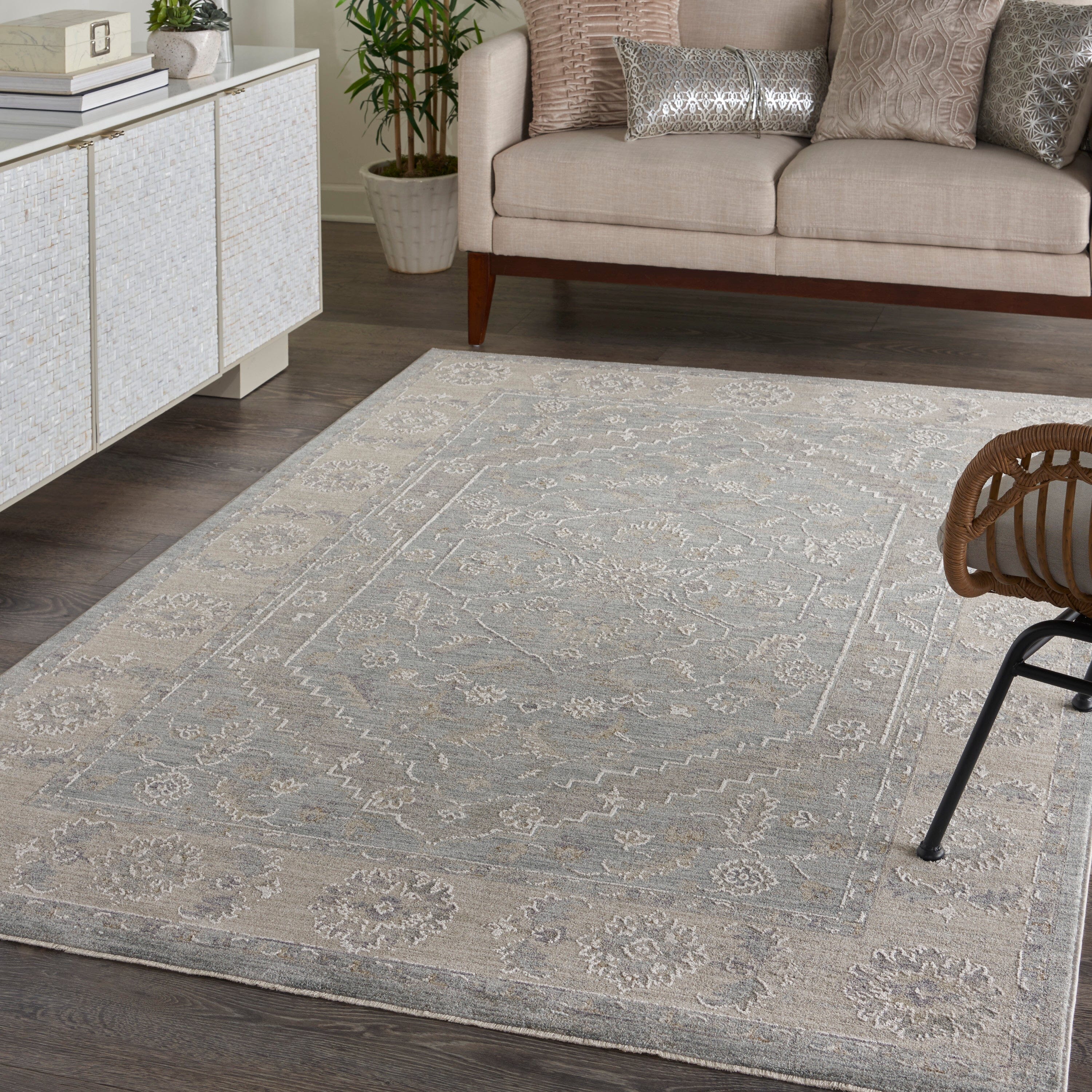 Nourison Infinite 3'11" x 5'11" Blue Vintage Indoor Rug Rug Nourison