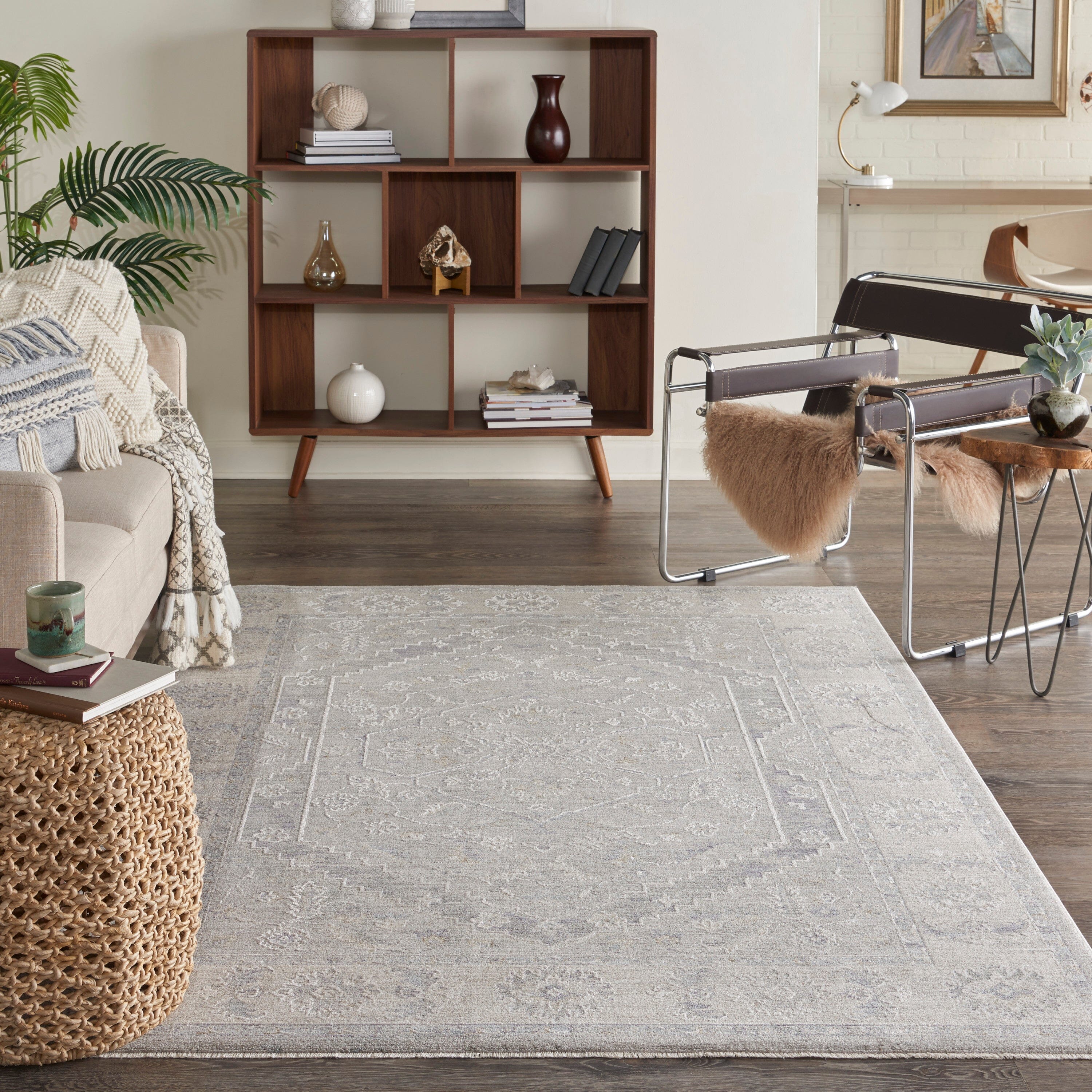 Nourison Infinite 3'11" x 5'11" Grey Vintage Indoor Rug Rug Nourison