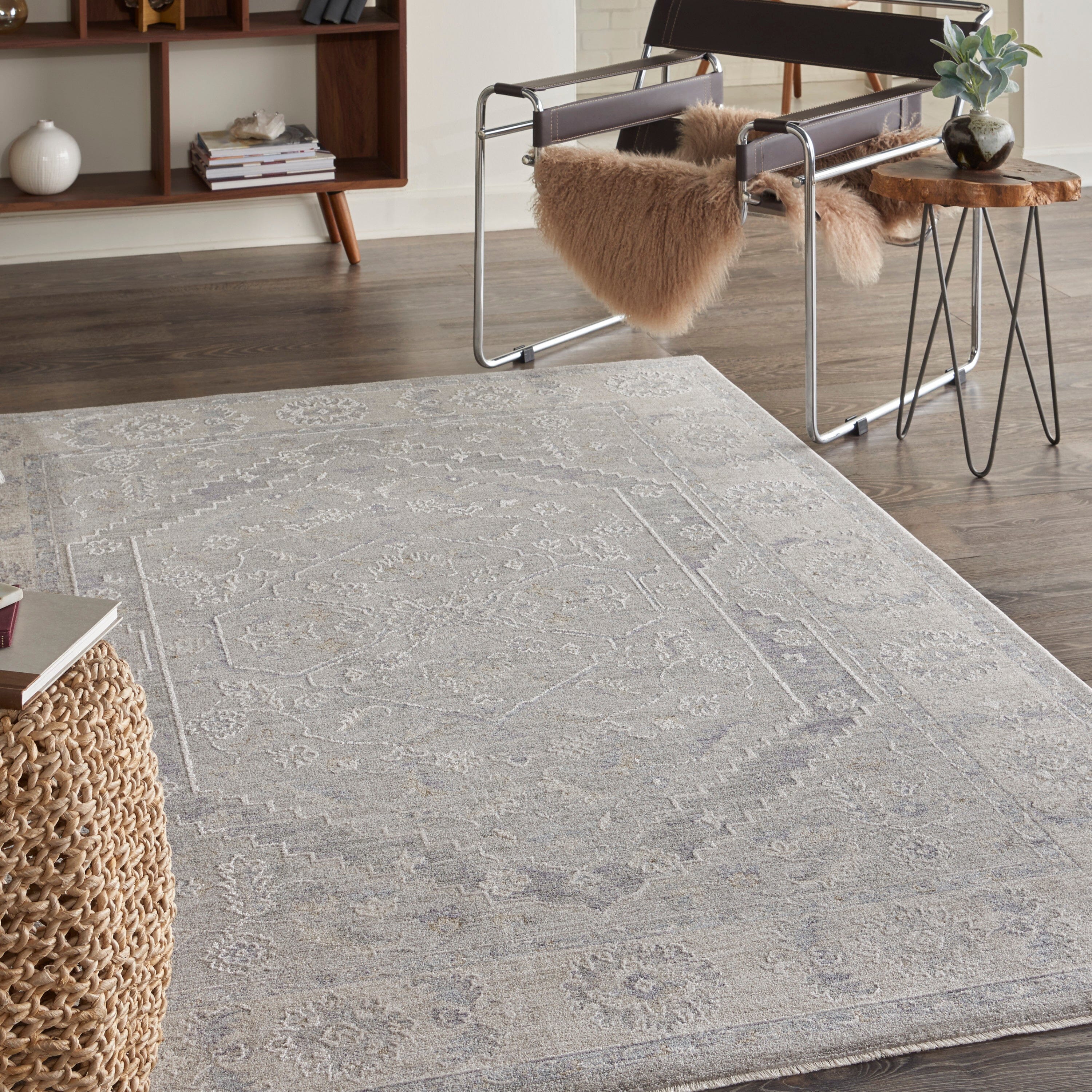 Nourison Infinite 3'11" x 5'11" Grey Vintage Indoor Rug Rug Nourison