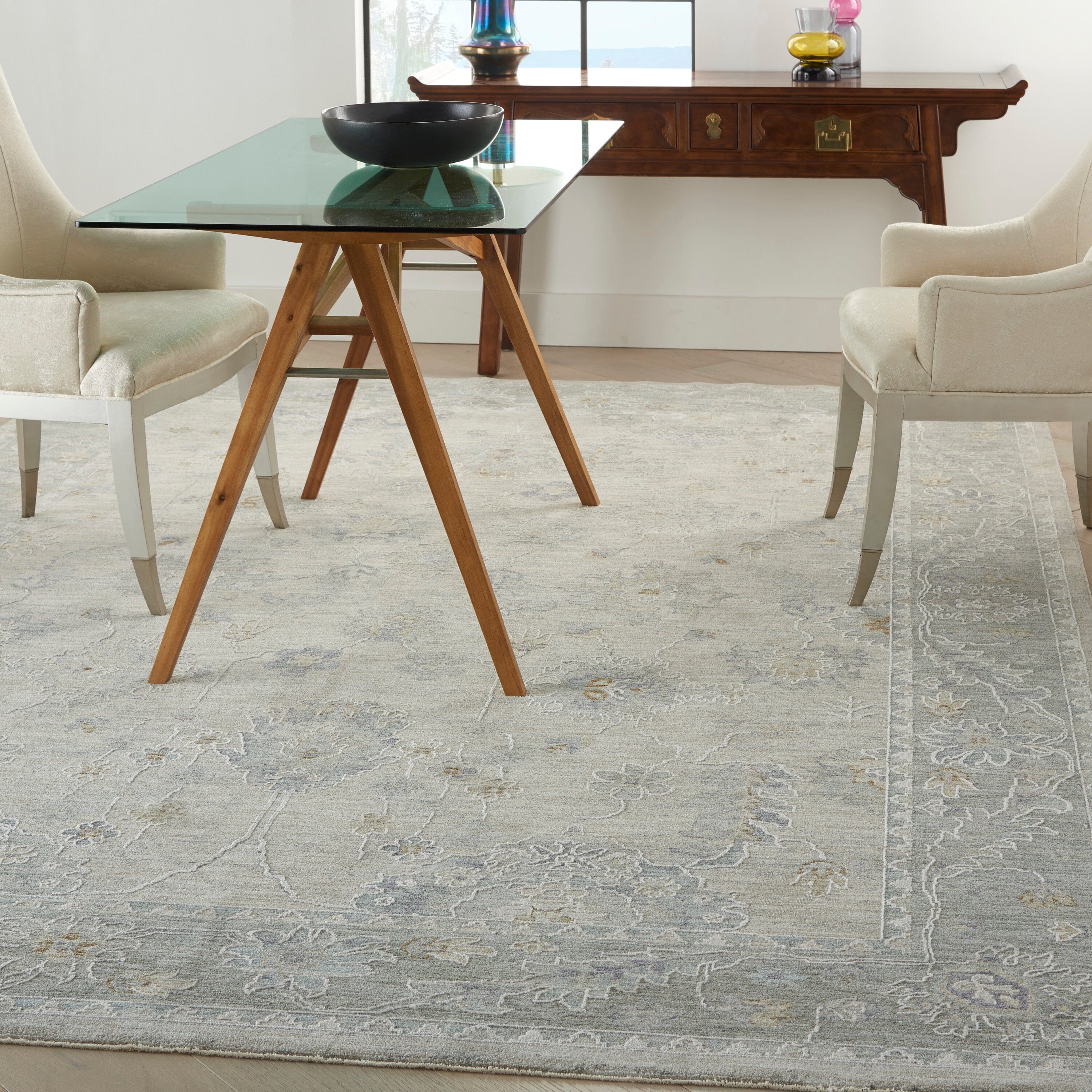 Nourison Infinite 7'10" x 10'4" Lt Grey Vintage Indoor Rug Rug Nourison