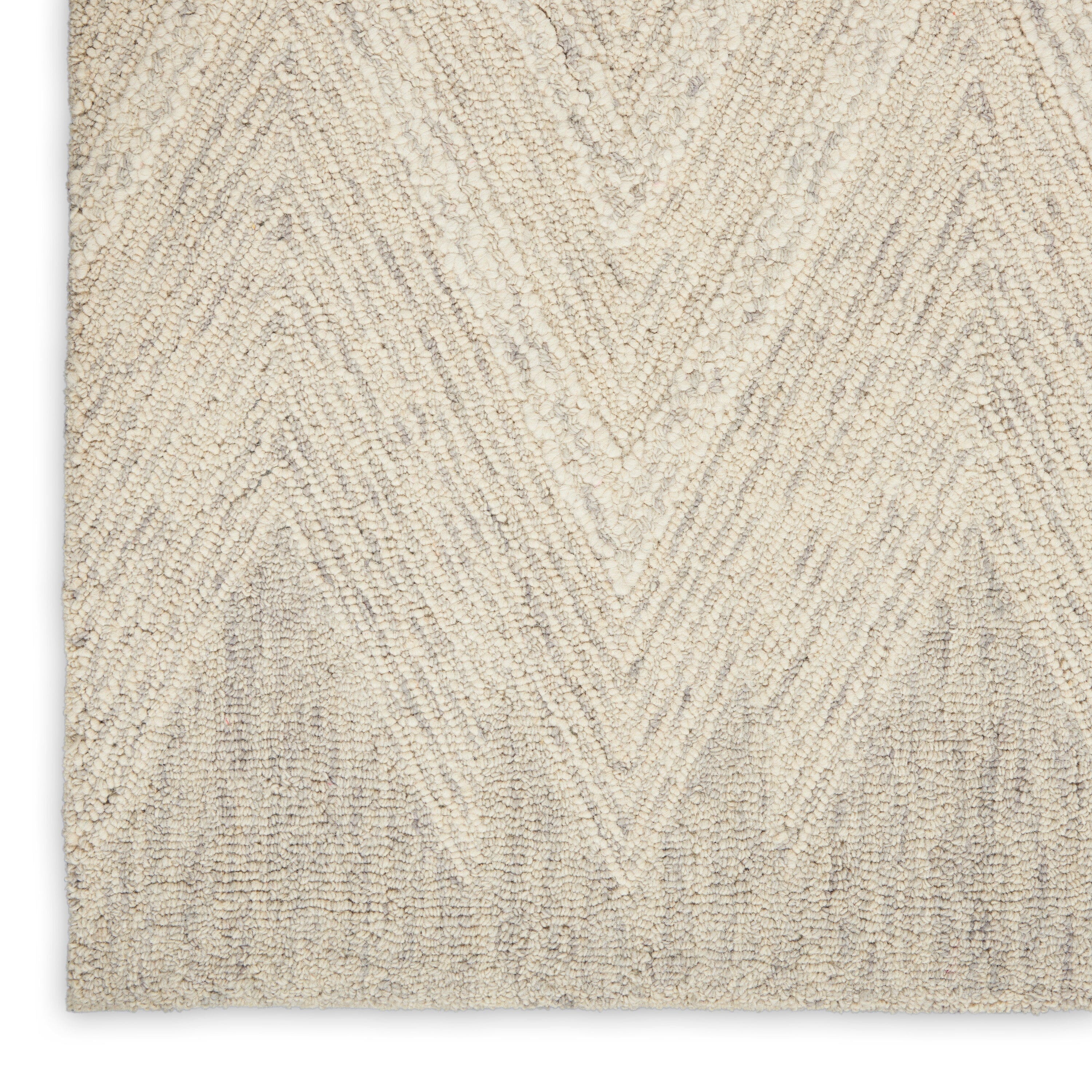 Nourison Interlock 2'3" x 7'6" Ivory/Grey Modern Indoor Rug Rug Nourison