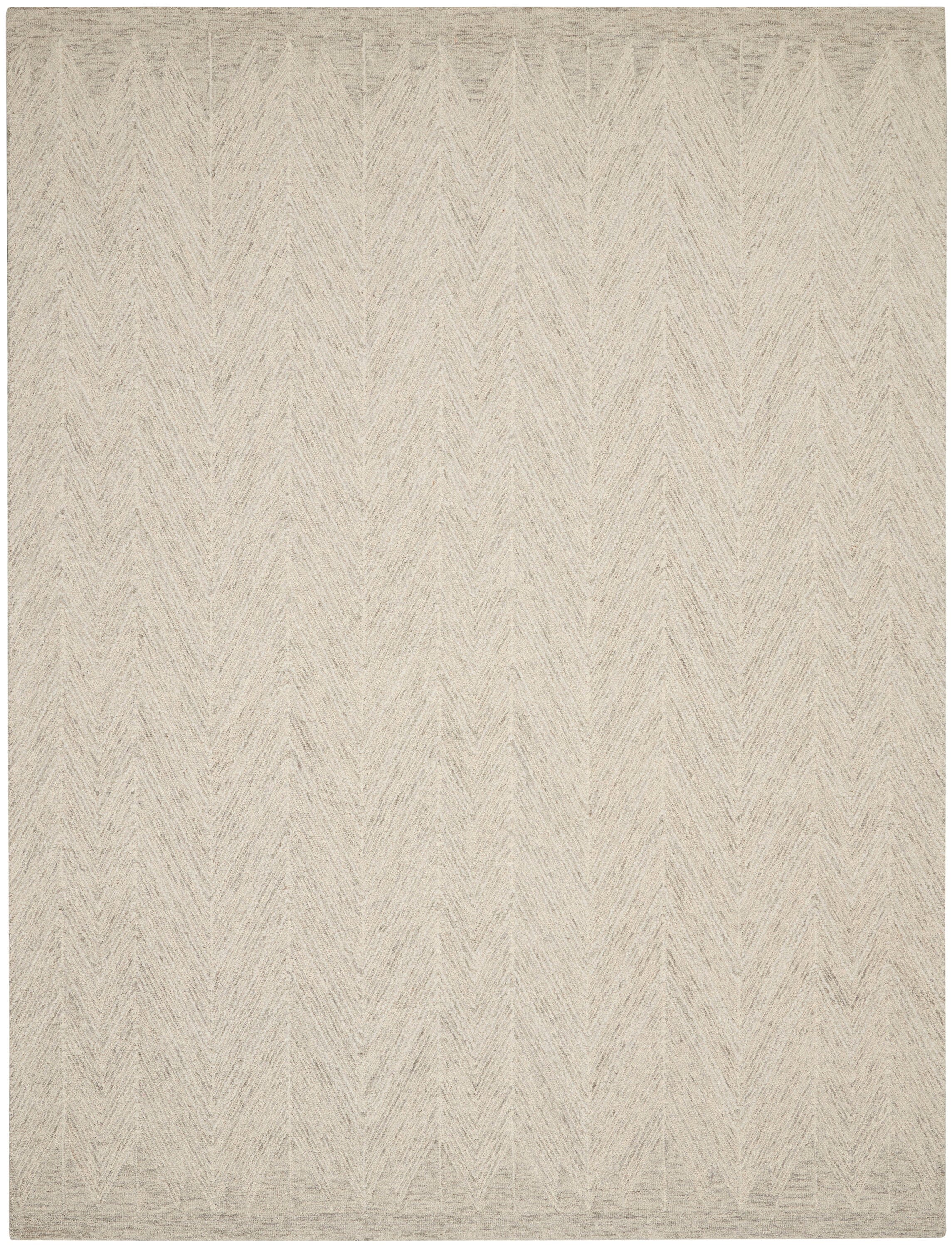 Nourison Interlock 8' x 10'6" Ivory/Grey Modern Indoor Rug Rug Nourison