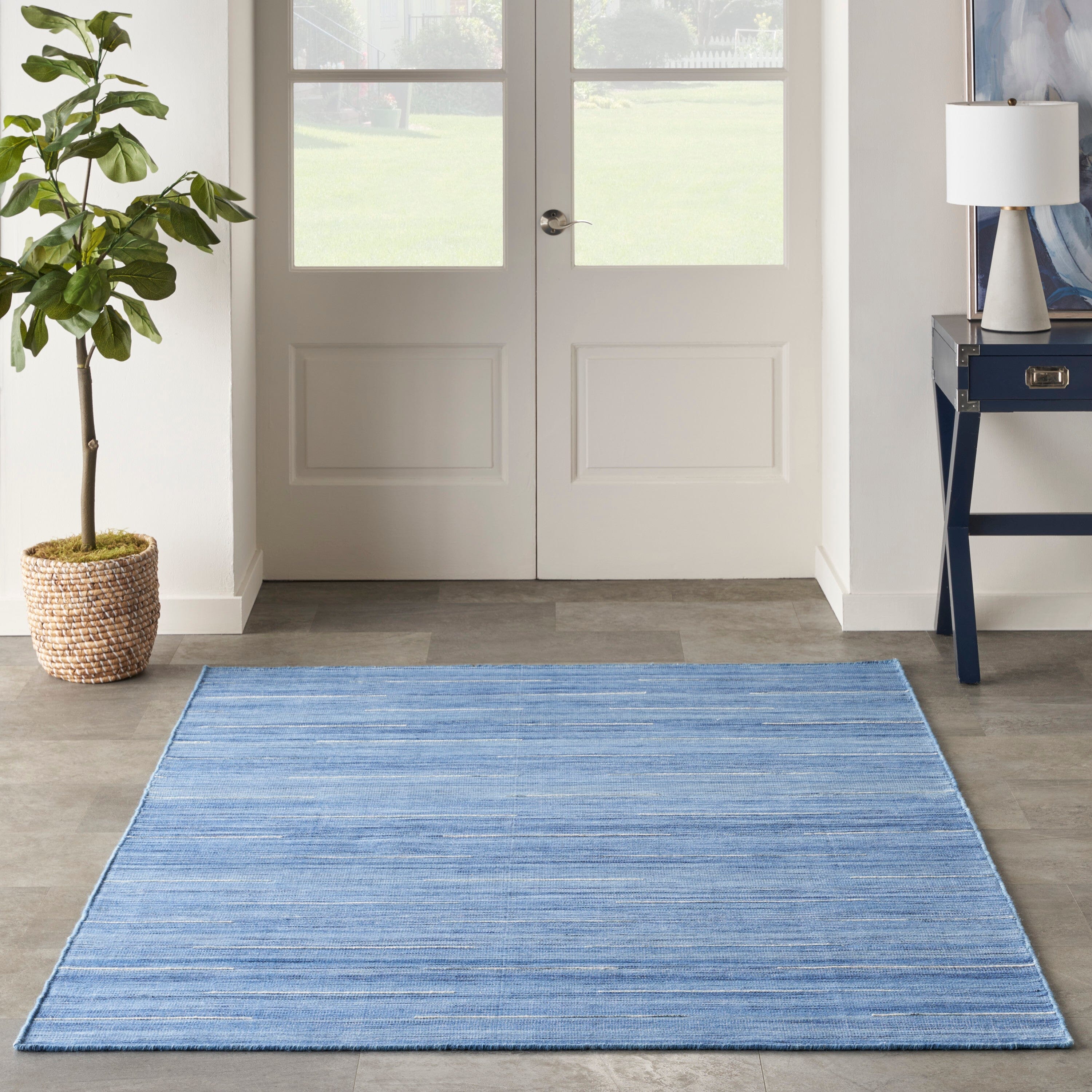 Nourison Interweave 5'3" x 7'3" Denim Modern Indoor Rug Rug Nourison