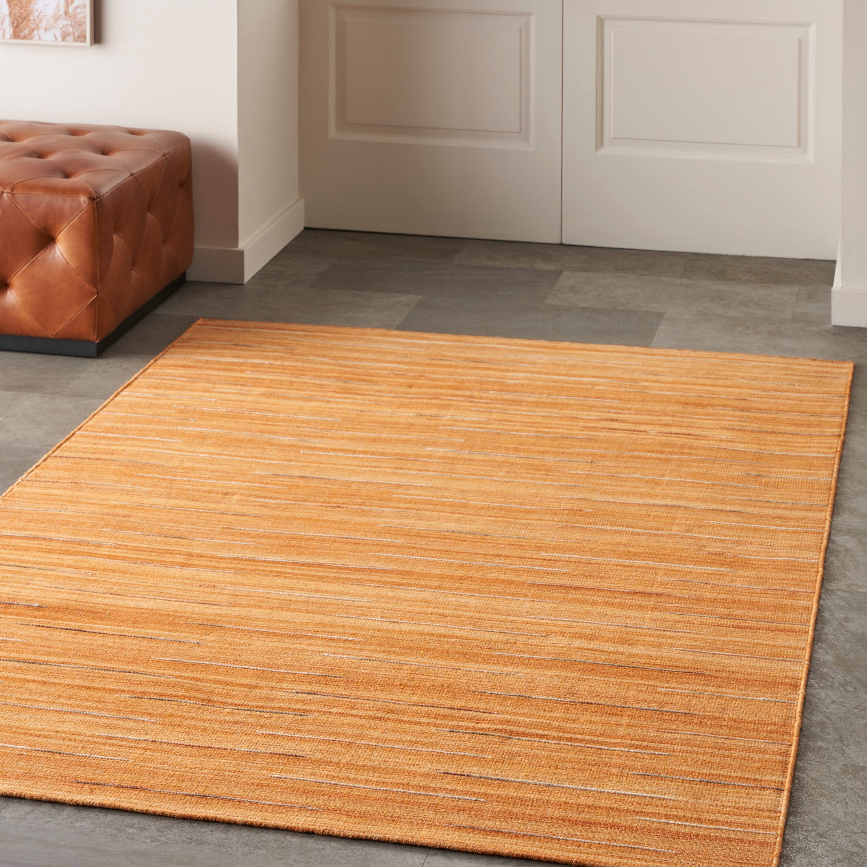 Nourison Interweave 6' x 9' Orange Modern Indoor Rug Rug Nourison