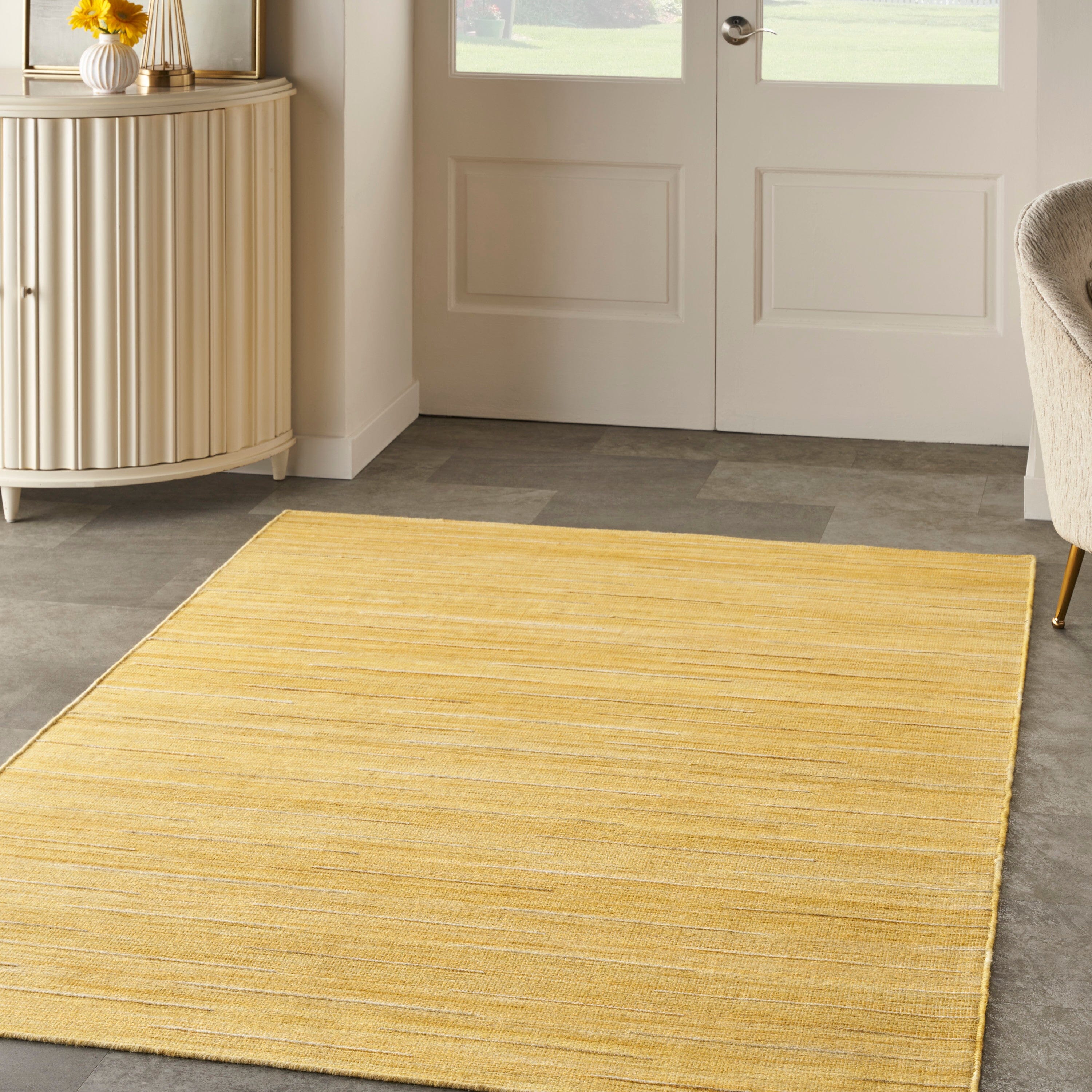 Nourison Interweave 6' x 9' Yellow Modern Indoor Rug Rug Nourison