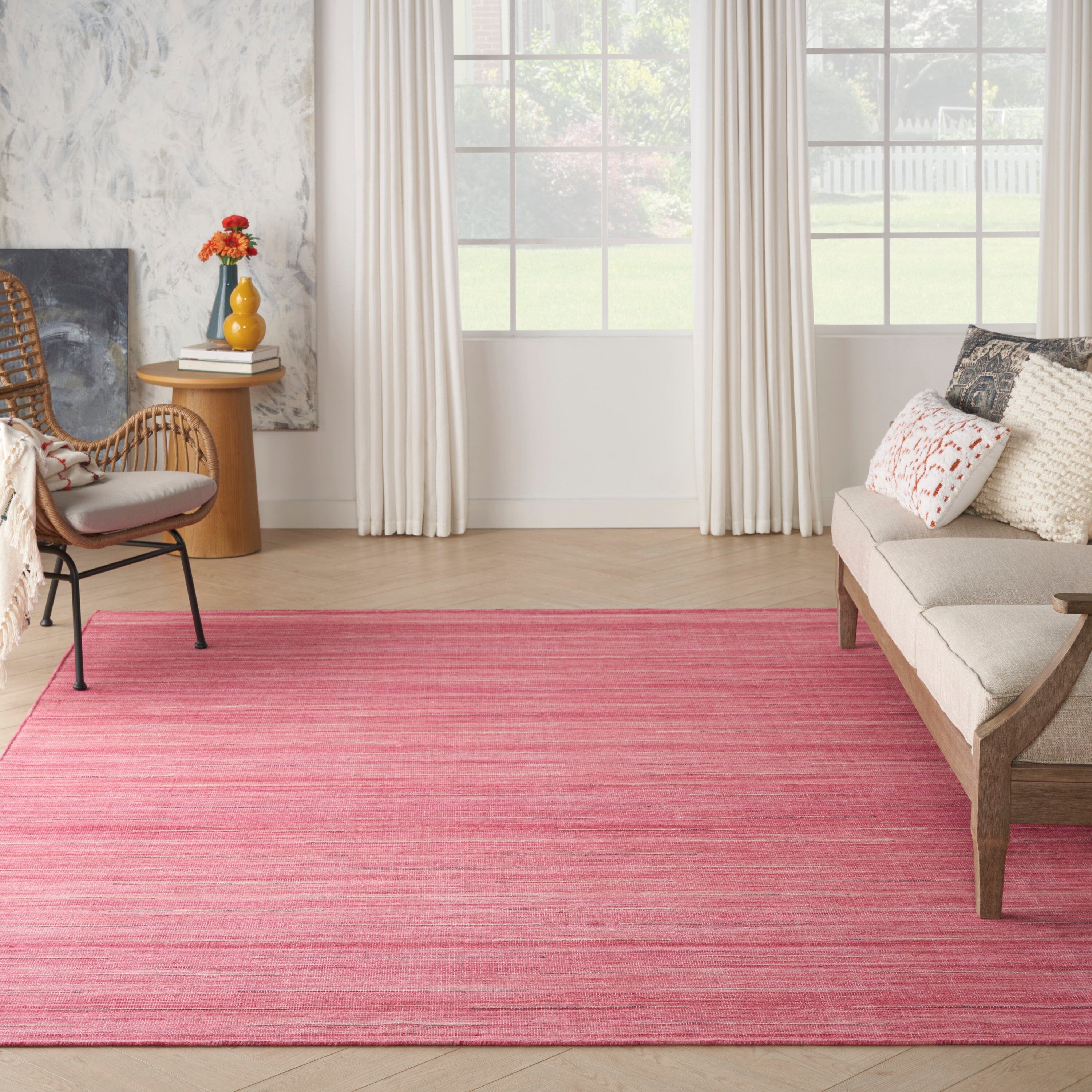 Nourison Interweave 9' x 12' Rose Modern Indoor Rug Rug Nourison