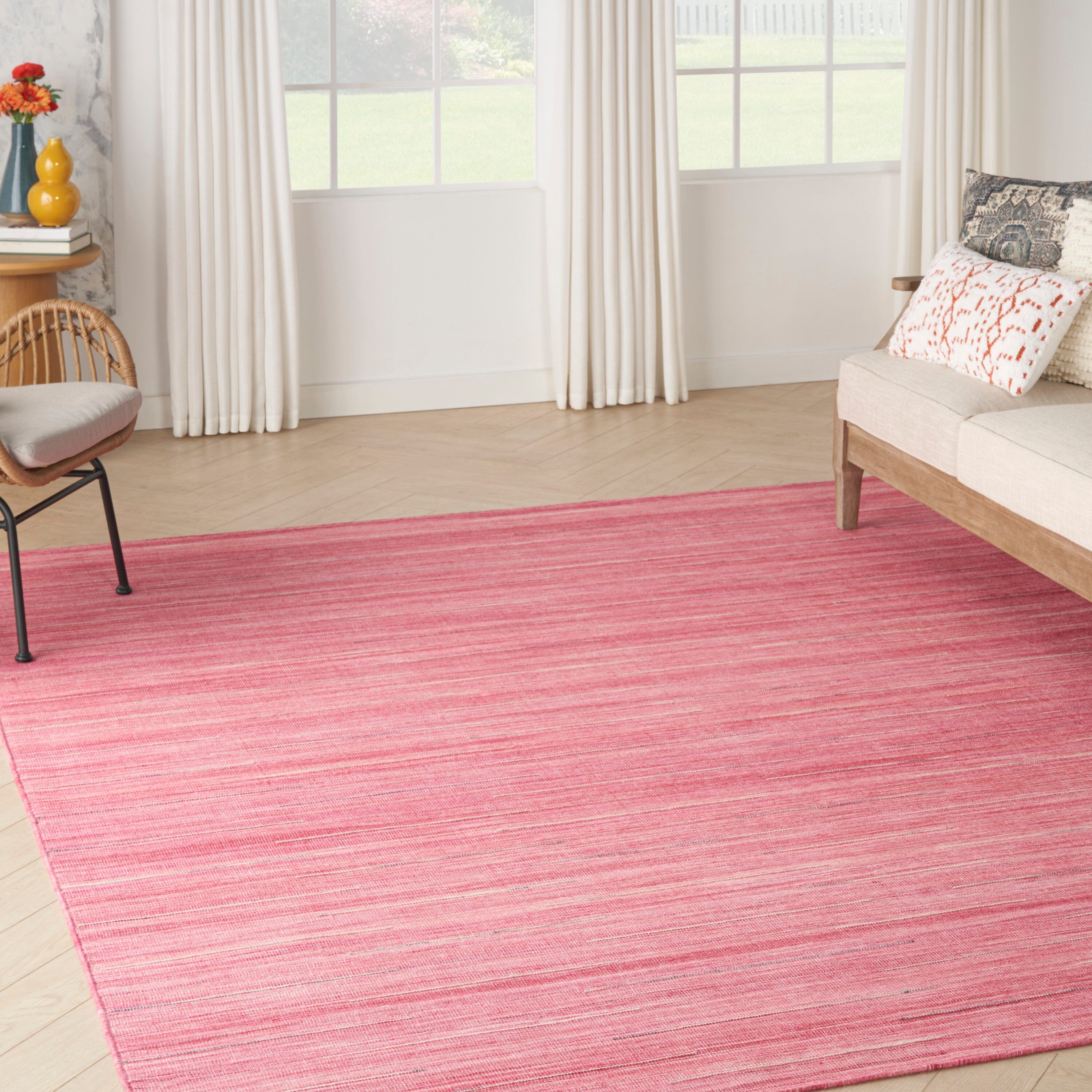 Nourison Interweave 9' x 12' Rose Modern Indoor Rug Rug Nourison