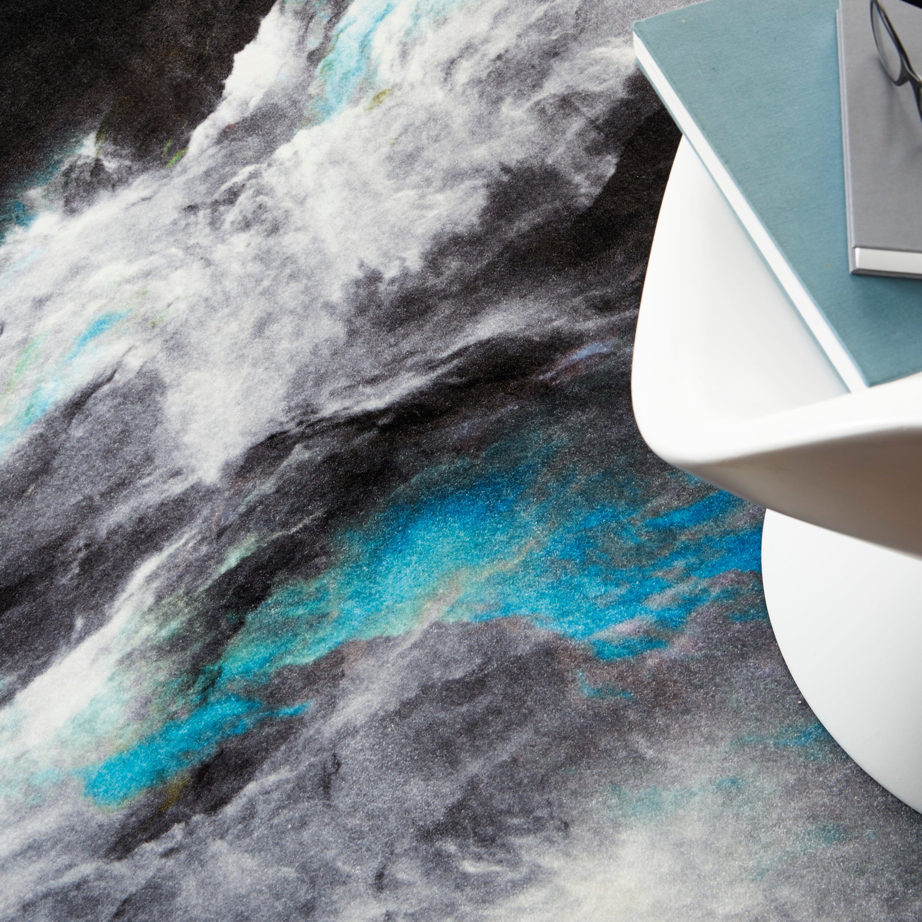 Nourison Le Reve 4' x 6' Charcoal/Multicolor Modern Indoor Rug Rug Nourison