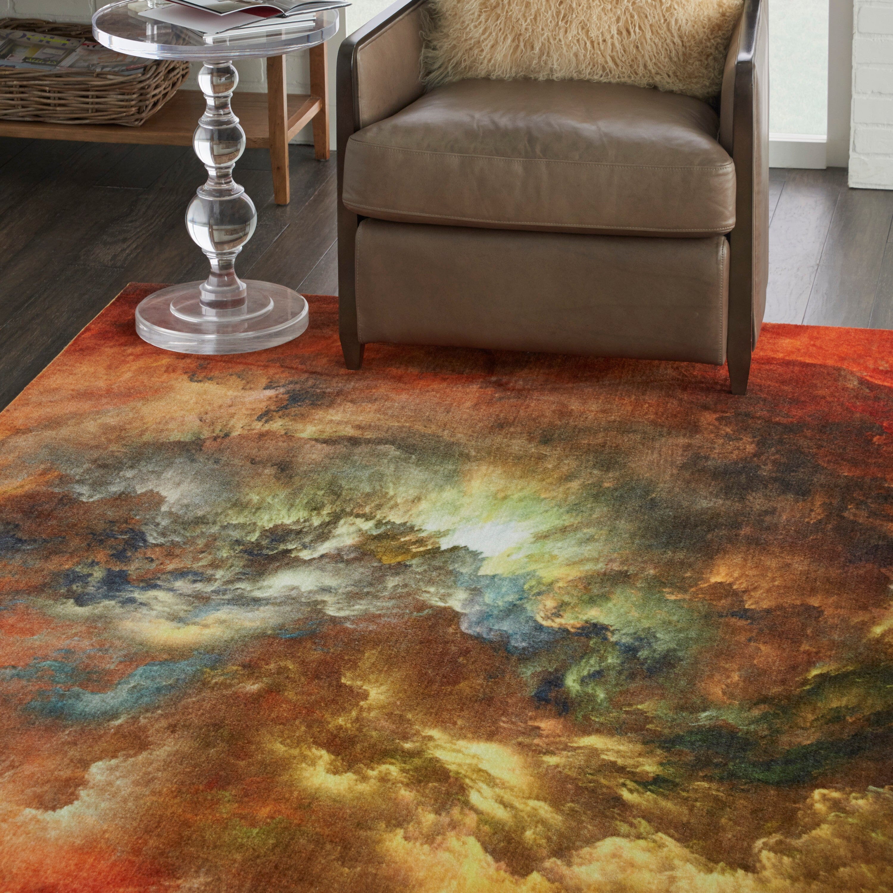 Nourison Le Reve 9' x 12' Red/Multicolor Modern Indoor Rug Rug Nourison