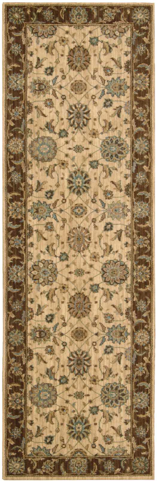 Nourison Living Treasures 2'6" x 8' Beige Traditional Indoor Rug Rug Nourison