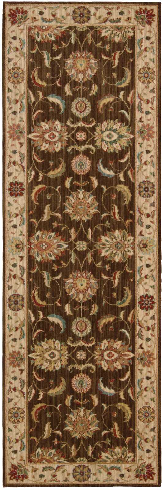 Nourison Living Treasures 2'6" x 8' Brown Traditional Indoor Rug Rug Nourison