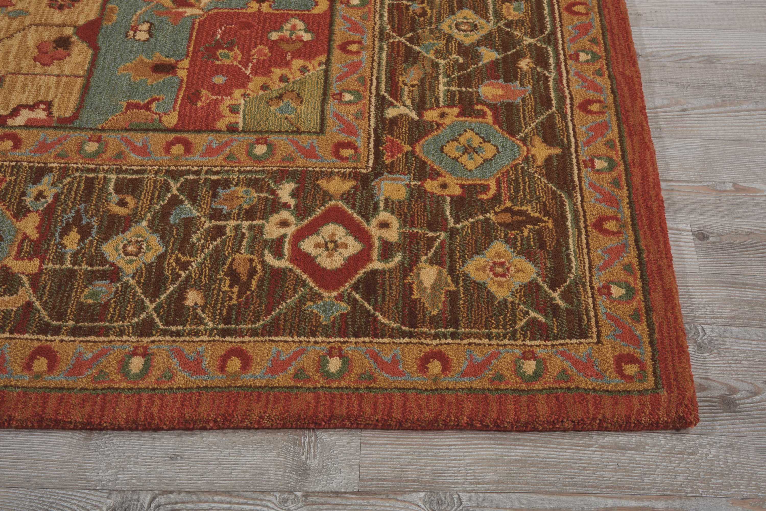 Nourison Living Treasures 2'6" x 8' Rust Traditional Indoor Rug Rug Nourison