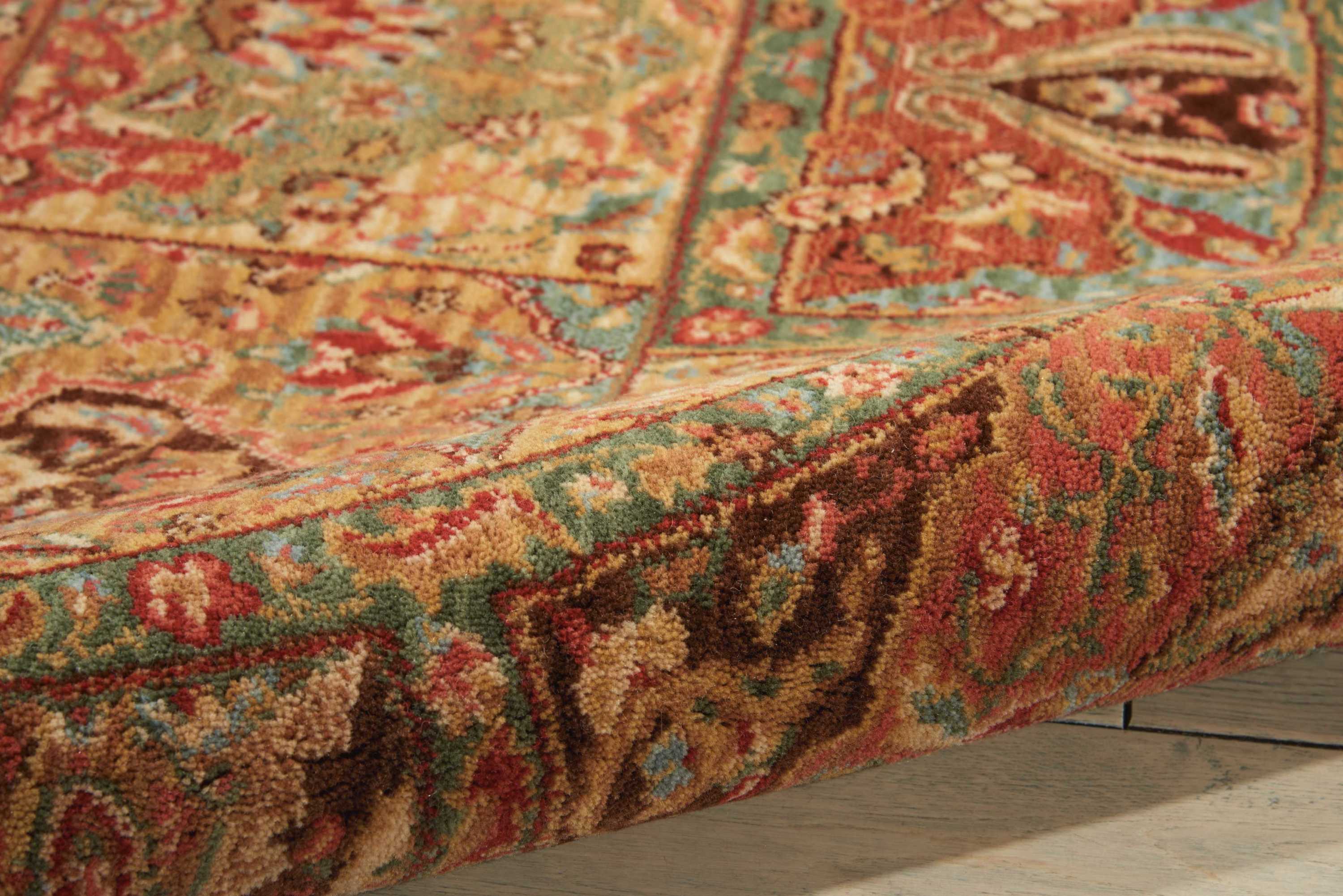 Nourison Living Treasures 5'10" x Round Multicolor Traditional Indoor Rug Rug Nourison