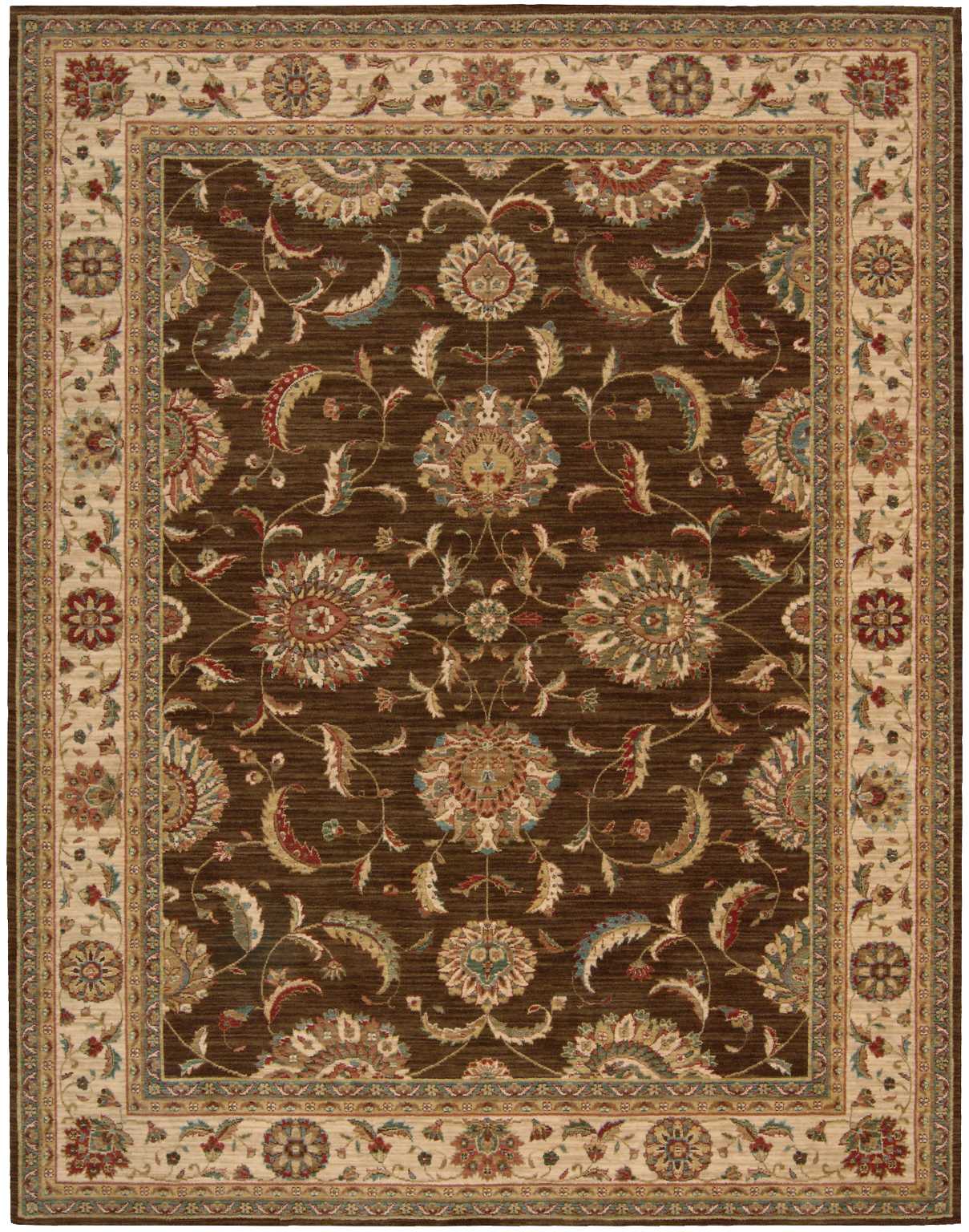 Nourison Living Treasures 7'6" x 9'6" Brown Traditional Indoor Rug Rug Nourison