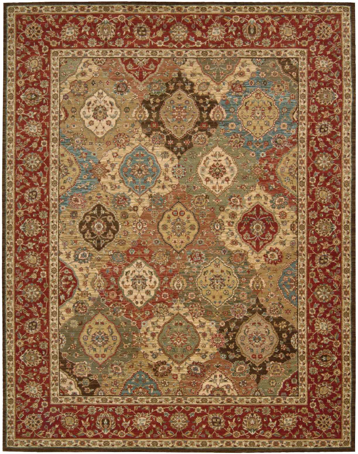 Nourison Living Treasures 7'6" x 9'6" Multicolor Traditional Indoor Rug Rug Nourison
