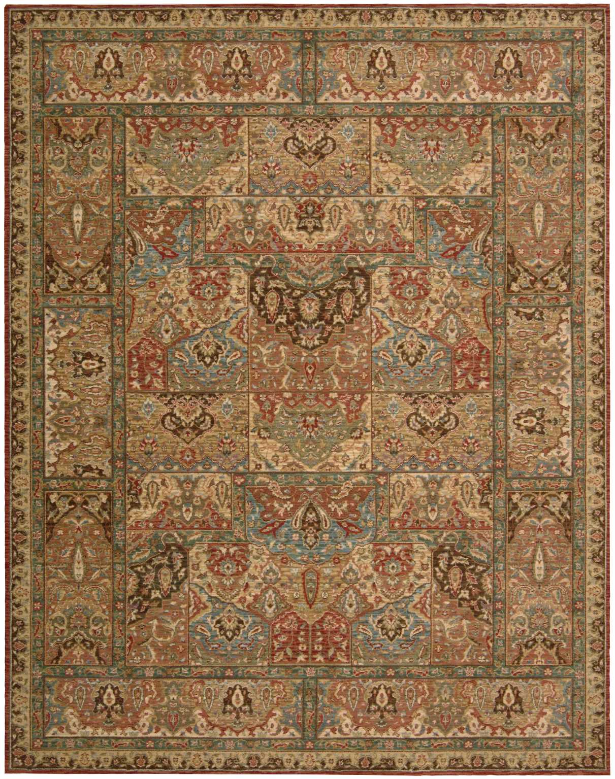 Nourison Living Treasures 7'6" x 9'6" Multicolor Traditional Indoor Rug Rug Nourison