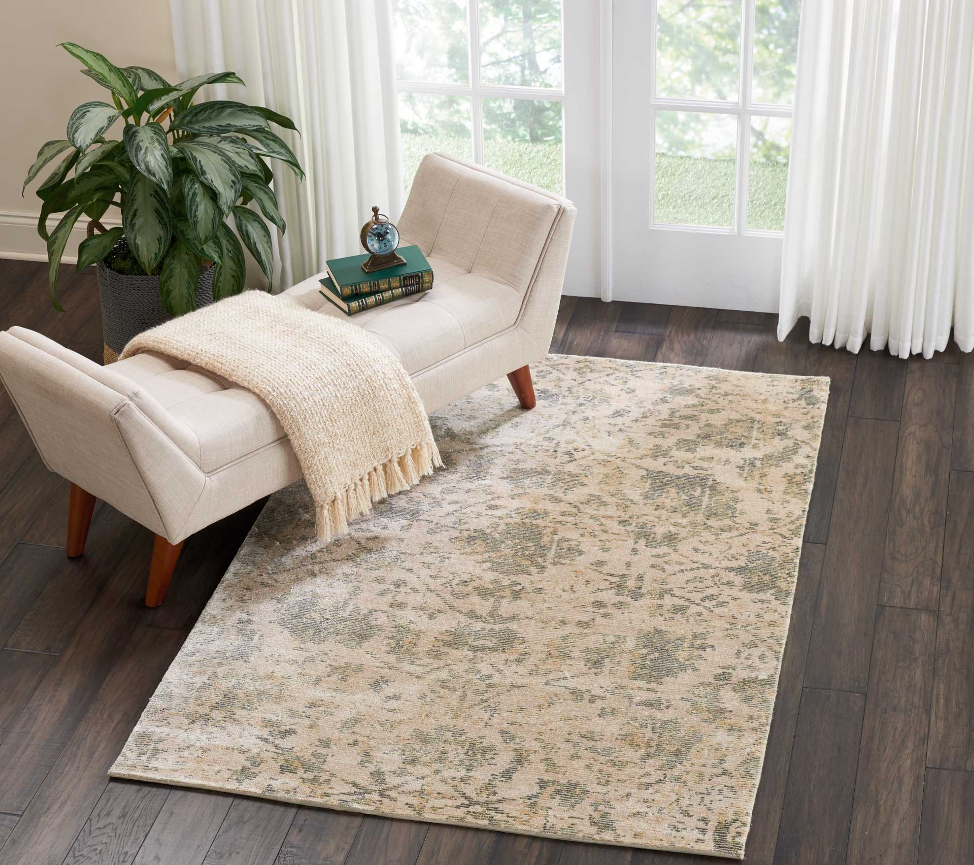 Nourison Lucent 3'9" x 5'9" Pearl Vintage Indoor Rug Rug Nourison