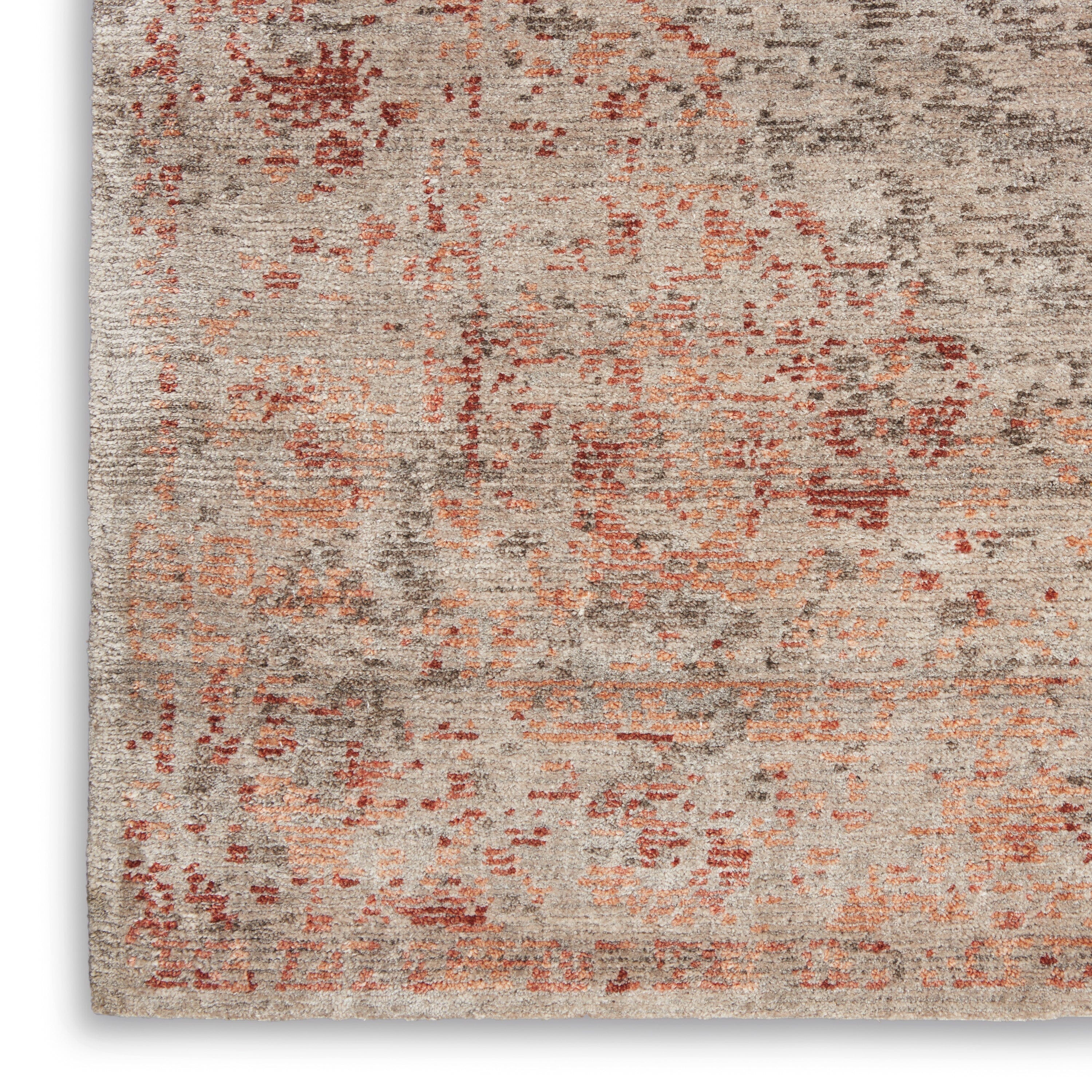 Nourison Lucent 3'9" x 5'9" Silver/Red Vintage Indoor Rug Rug Nourison