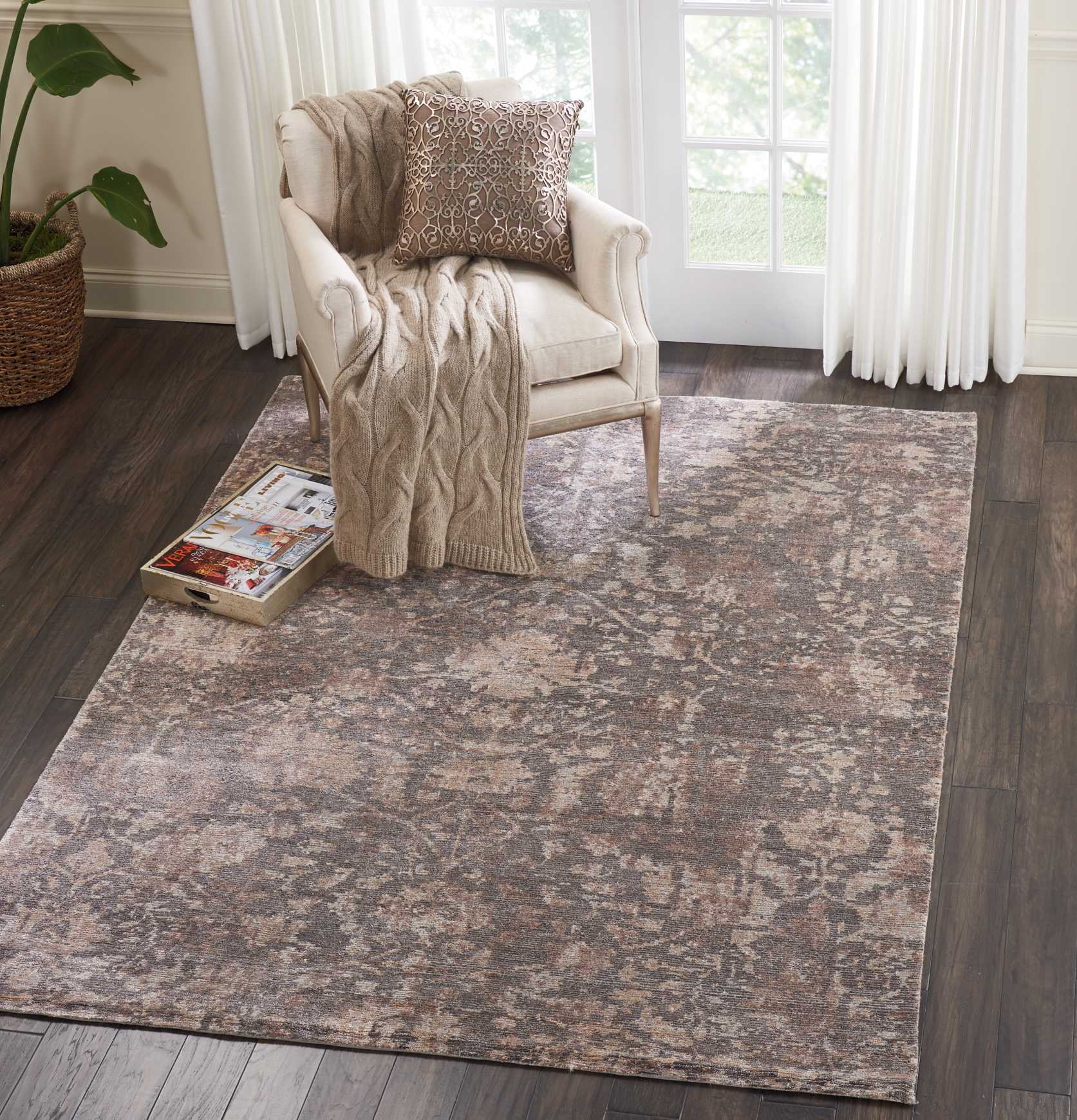 Nourison Lucent 5'6" x 7'6" Flint Vintage Indoor Rug Rug Nourison